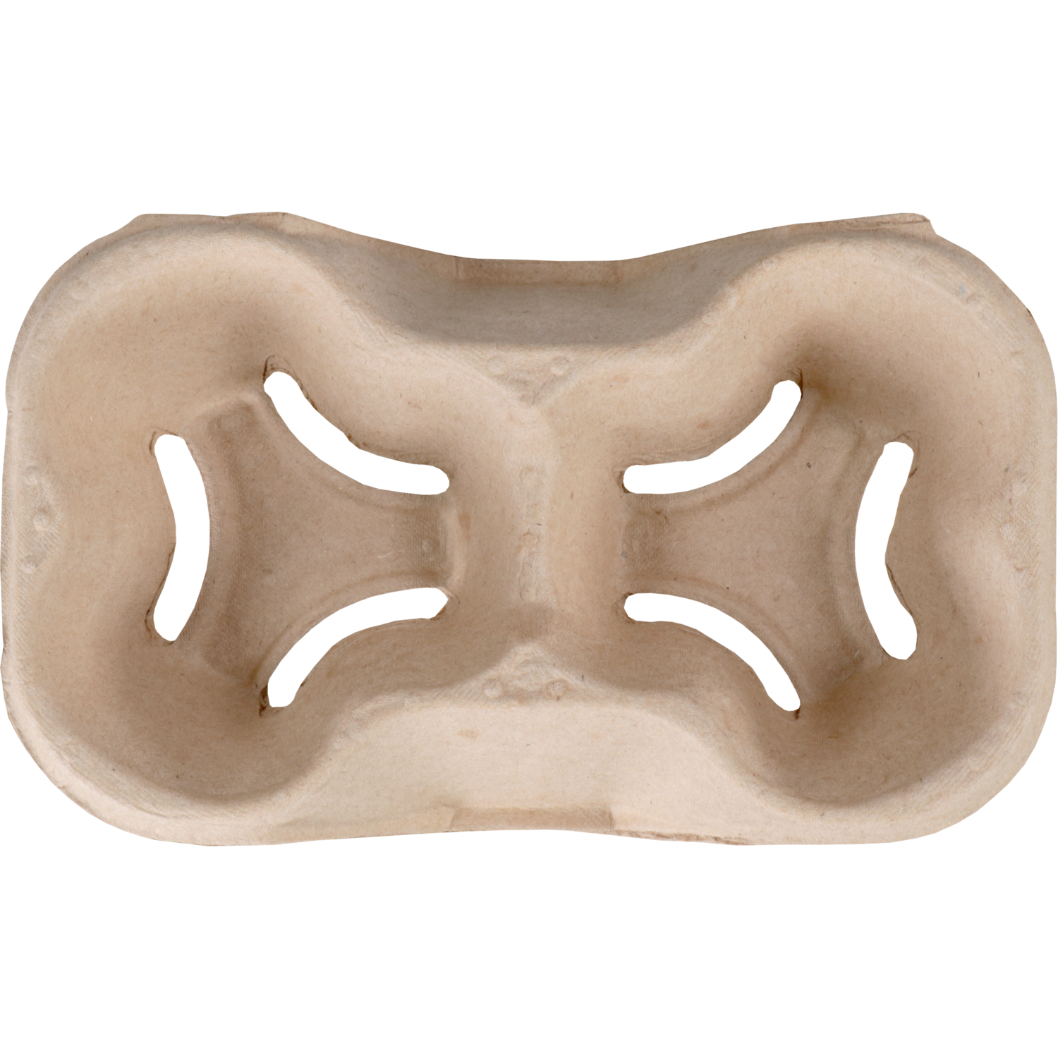 Draagtray, 2-vaks, 216x116x48mm, papierpulp,  3