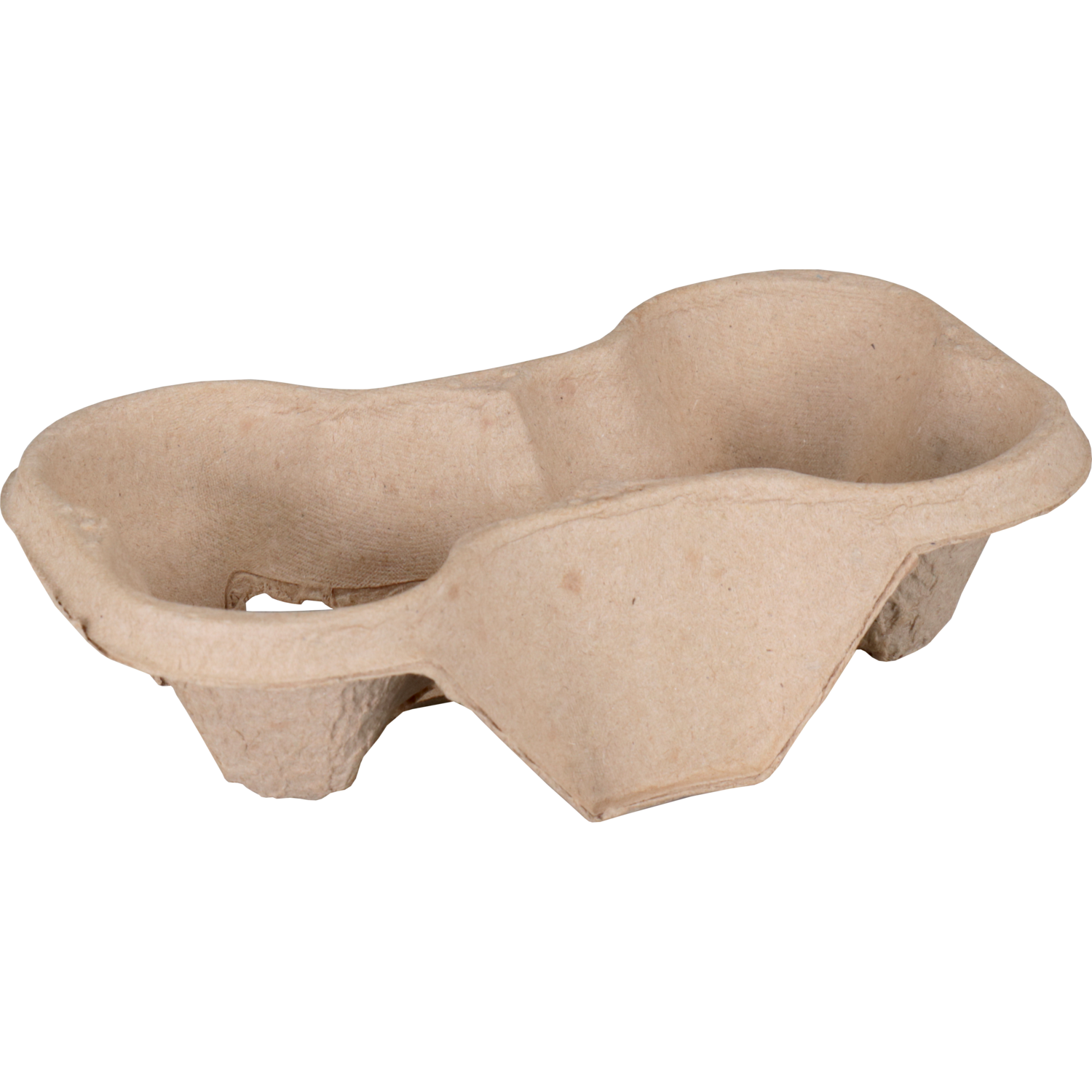 Draagtray, 2-vaks, 216x116x48mm, papierpulp,  1
