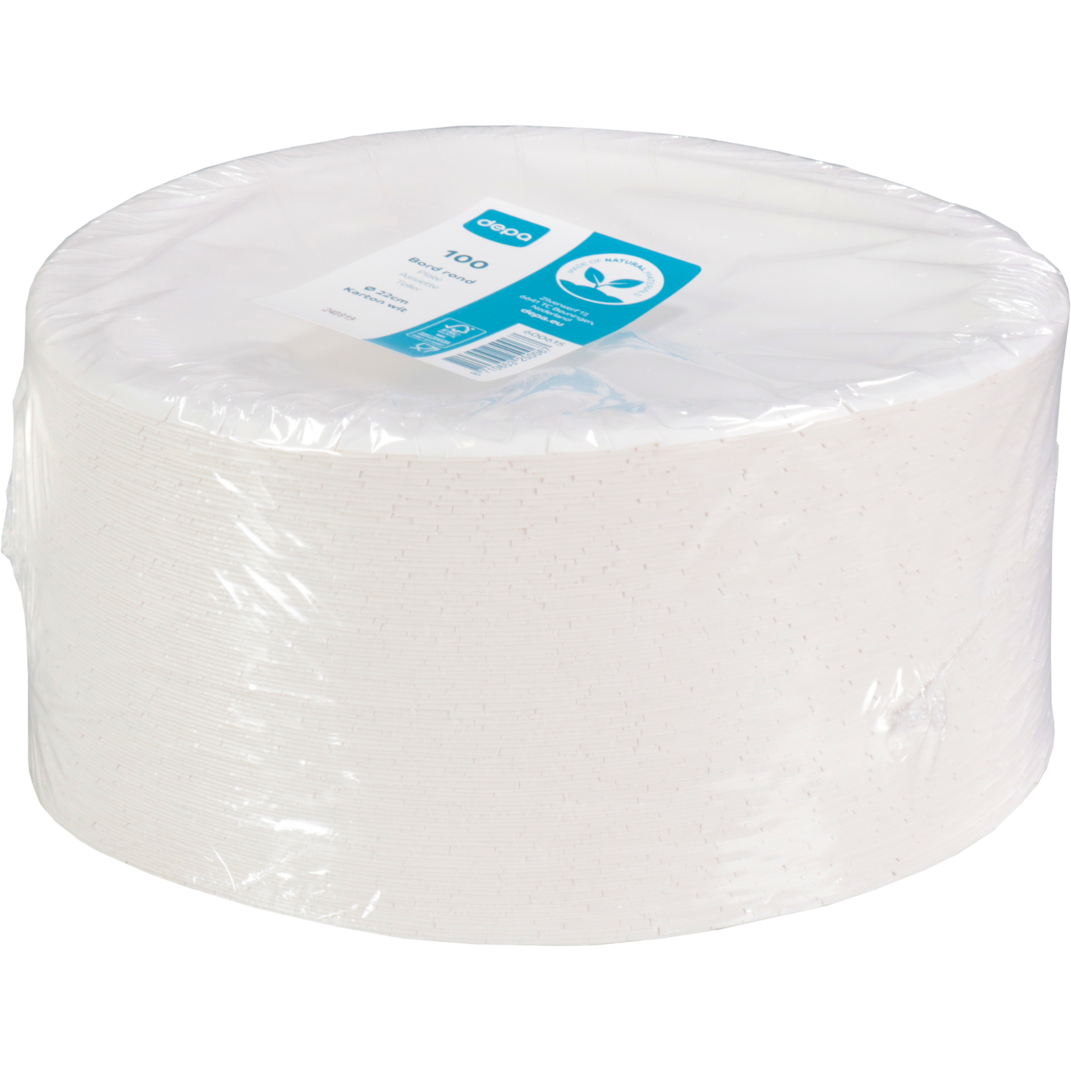 Depa Bord, rond, 1-vaks, karton, Ø22cm, wit 4