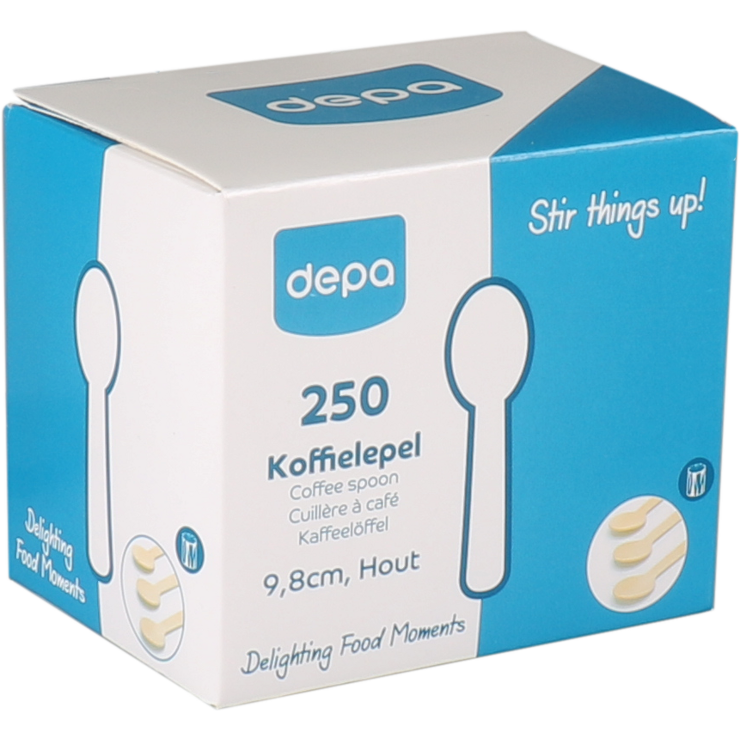 Depa Lepel, koffielepel, Hout, 98mm, naturel 2