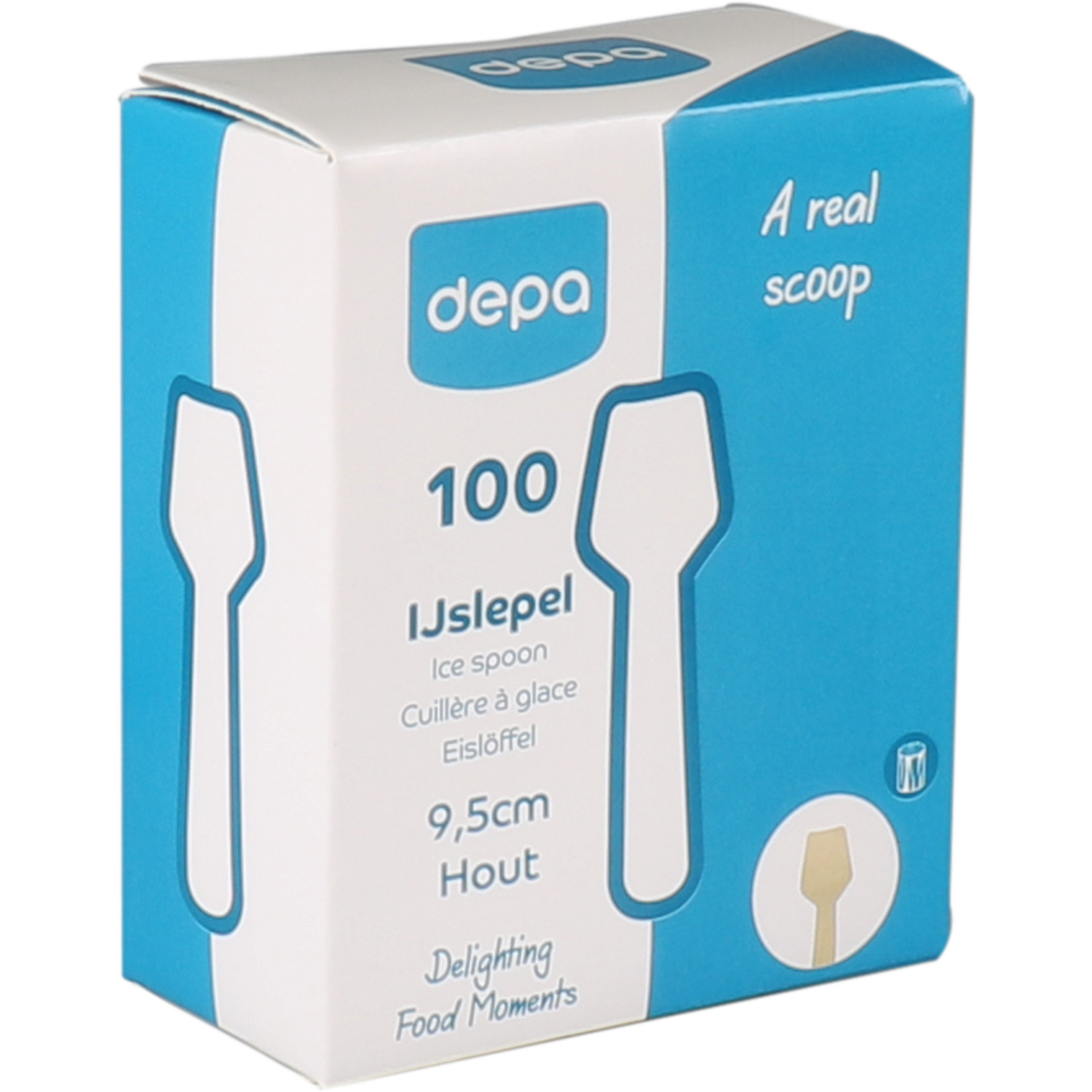 Depa Lepel, ijslepel, Hout, 95mm, naturel 2