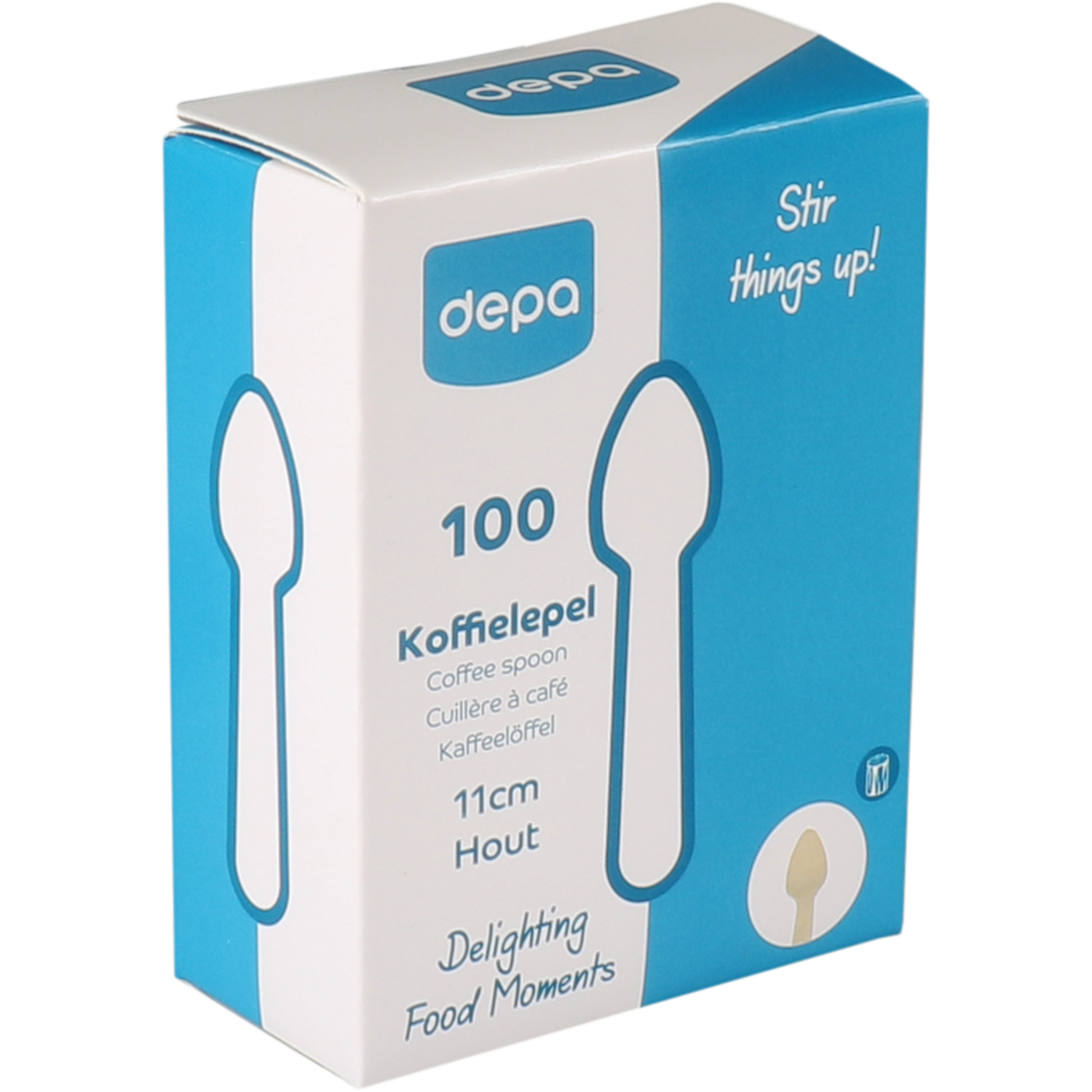 Depa Lepel, koffielepel, Hout, 110mm, naturel 2