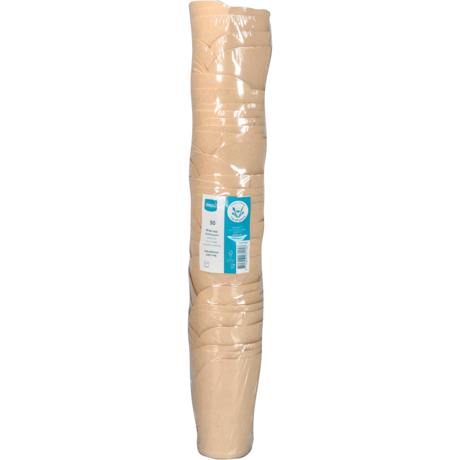 Depa Wrapcup, bamboepapier + PE,  4