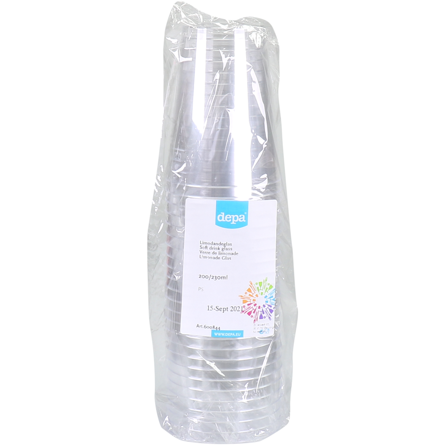 Glas, frisdrankglas, pS, 230ml, transparant 2