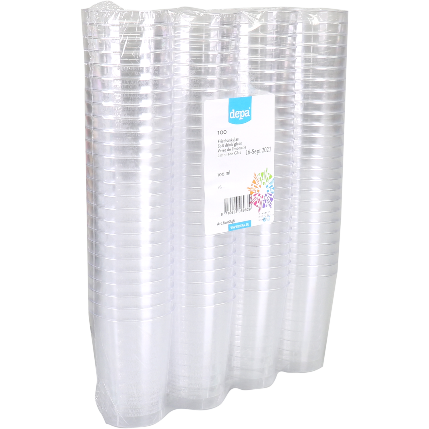 Glas, frisdrankglas, pS, 100ml, transparant 2