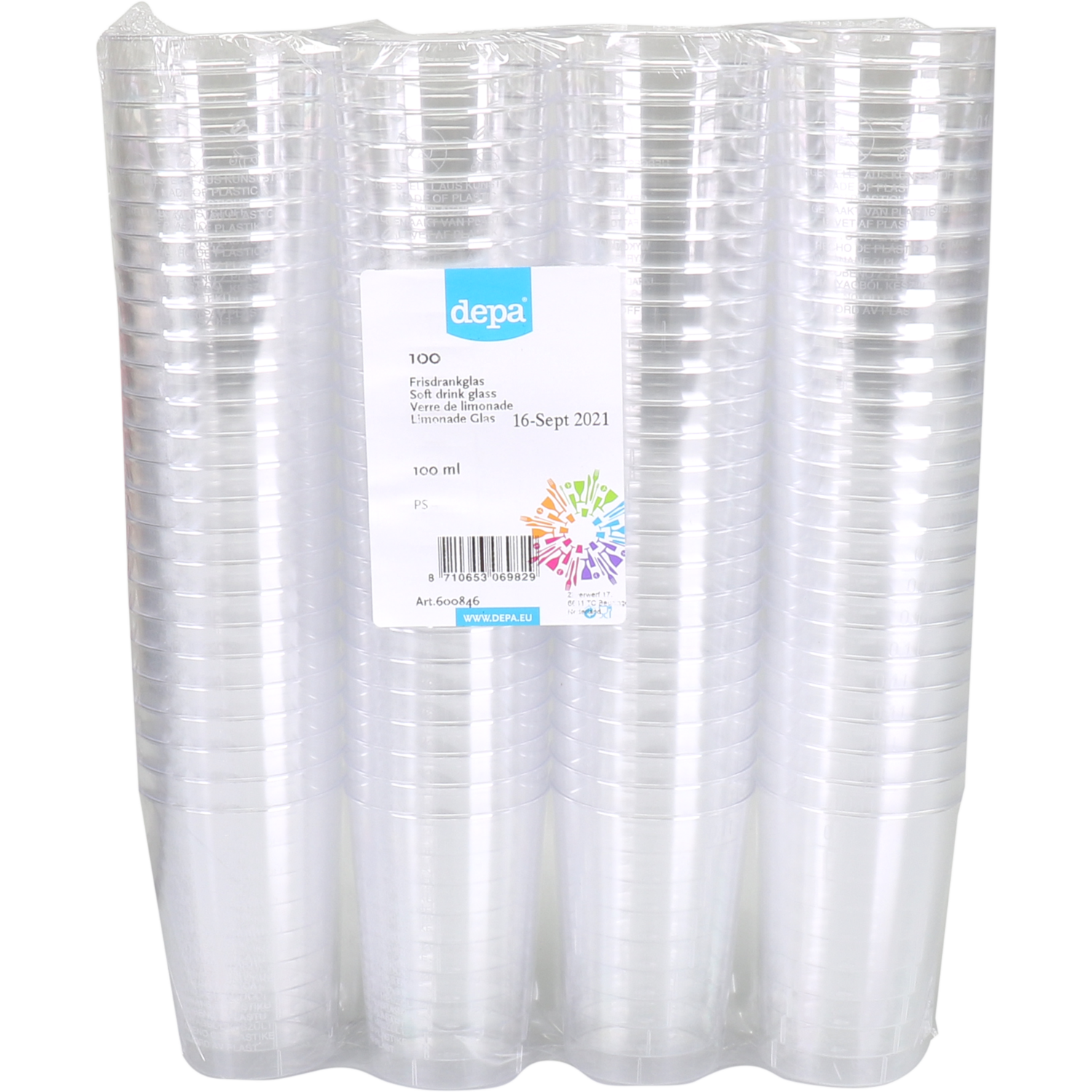 Glas, frisdrankglas, pS, 100ml, transparant 3