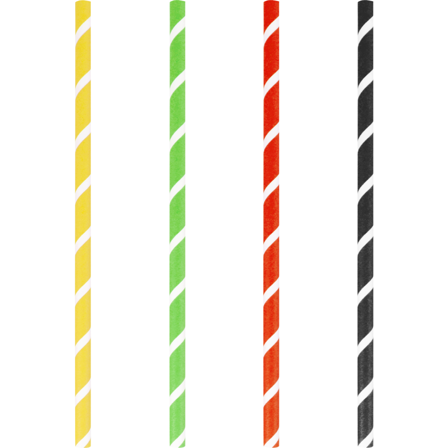Depa Rietje, milkshakerietje, papier, 230mm, Ø8mm, assorti 1