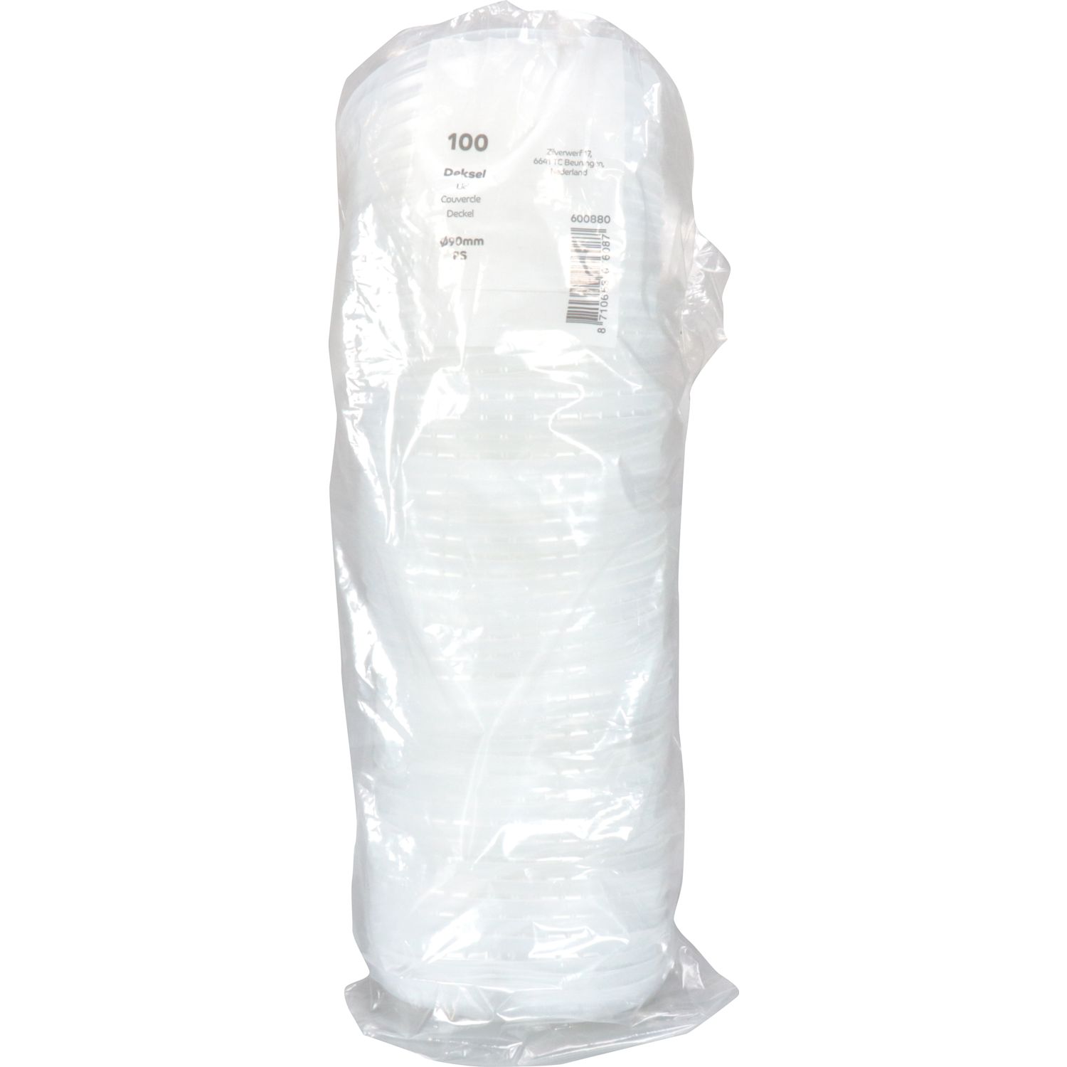 Deksel, milkshakebeker, PS, Ø90mm, wit 3