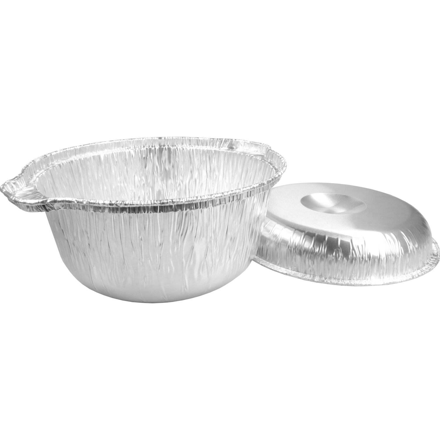 Mosselpan, met deksel, Ø250x100mm, aluminium, zilver 6