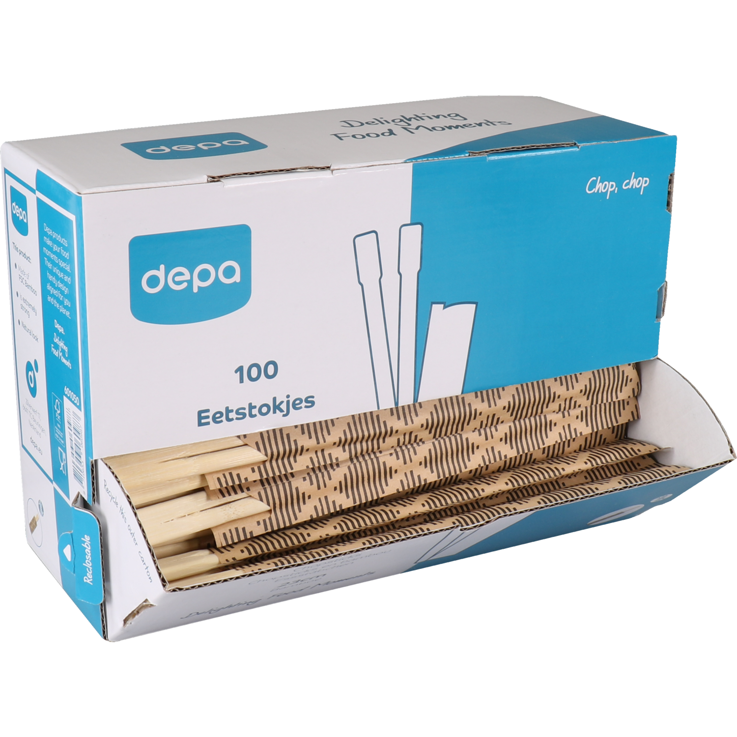 Depa Eetstokjes, Bamboe, 230mm, naturel 3