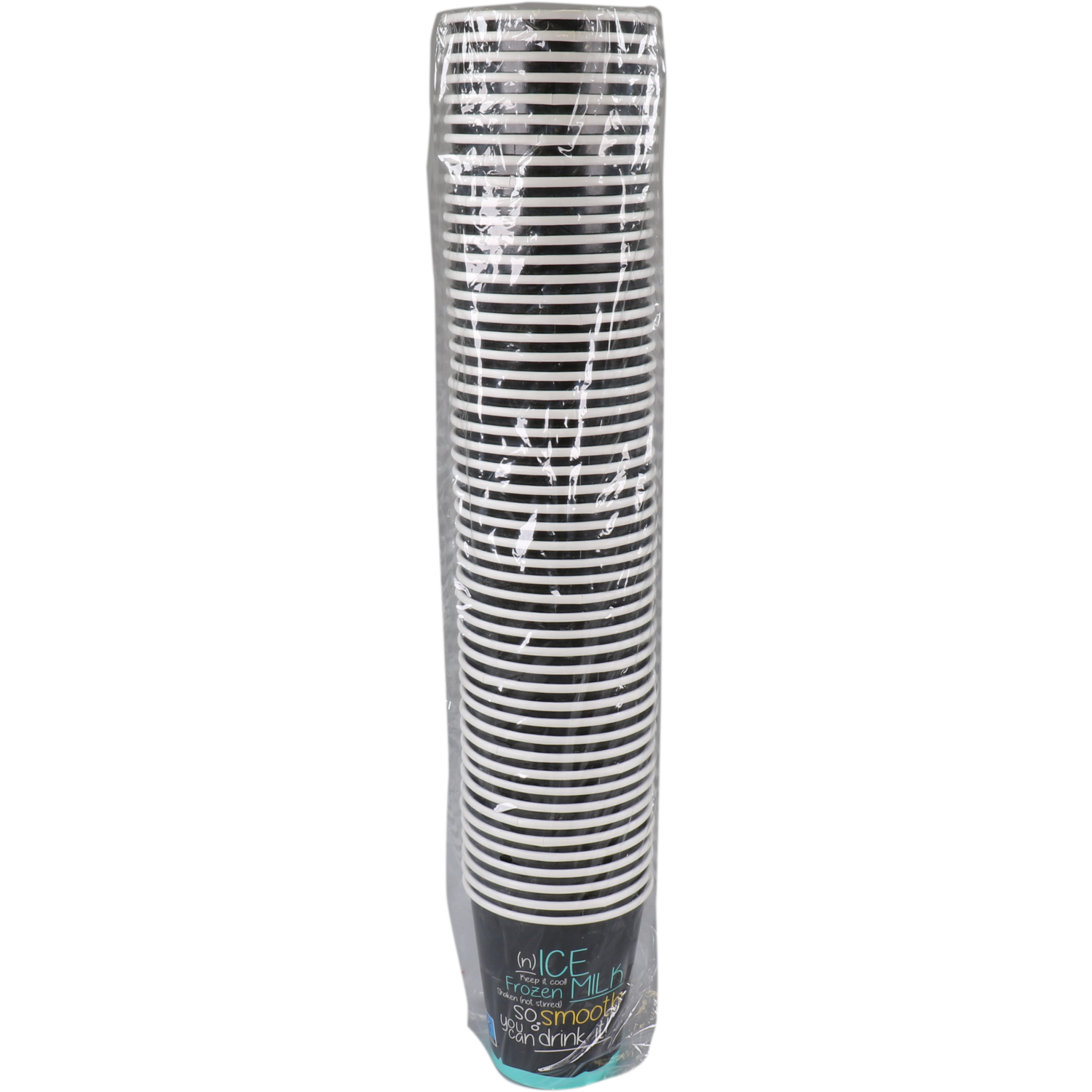 Depa, Milkshakebeker, ICE is (N)ICE, Karton + PE, 300ml, 12oz, Ø90mm, zwart/lichtblauw 2