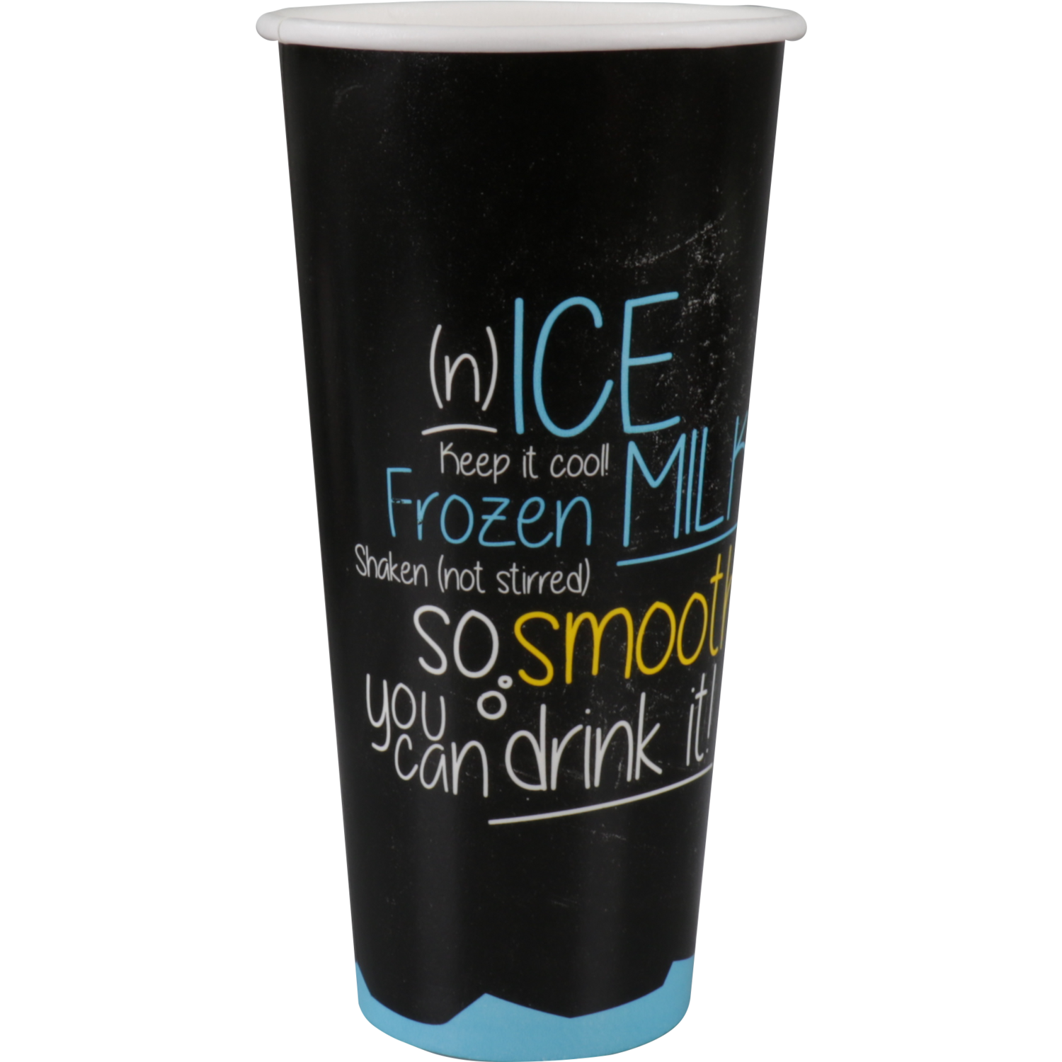 Depa, Milkshakebeker, ICE is (N)ICE, Karton + PE, 500ml, 22oz, Ø90mm, zwart/blauw 1