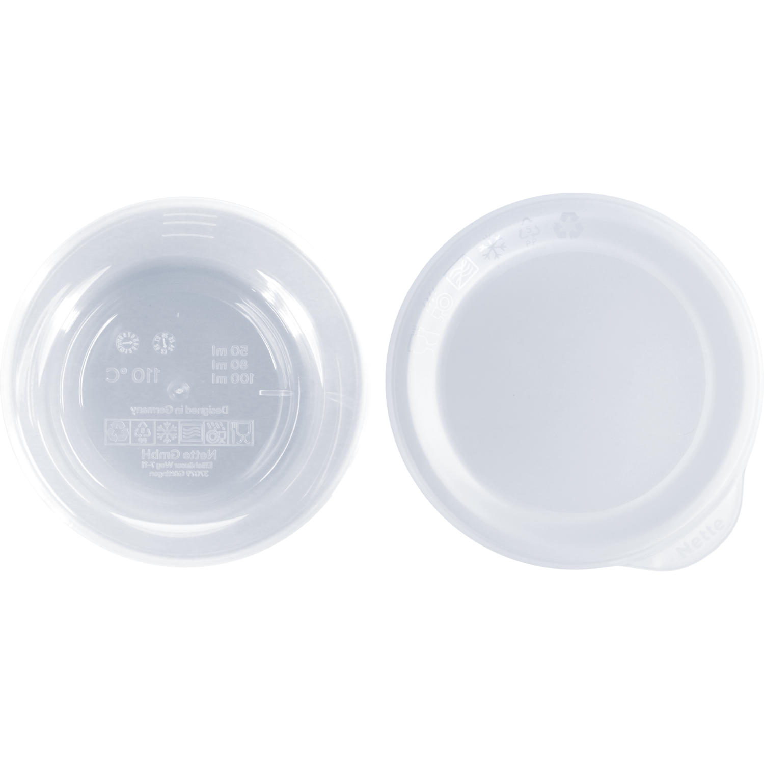 Cup, sauscup, met deksel, reusable, Ø 75mm, 42mm, pP, transparant 2