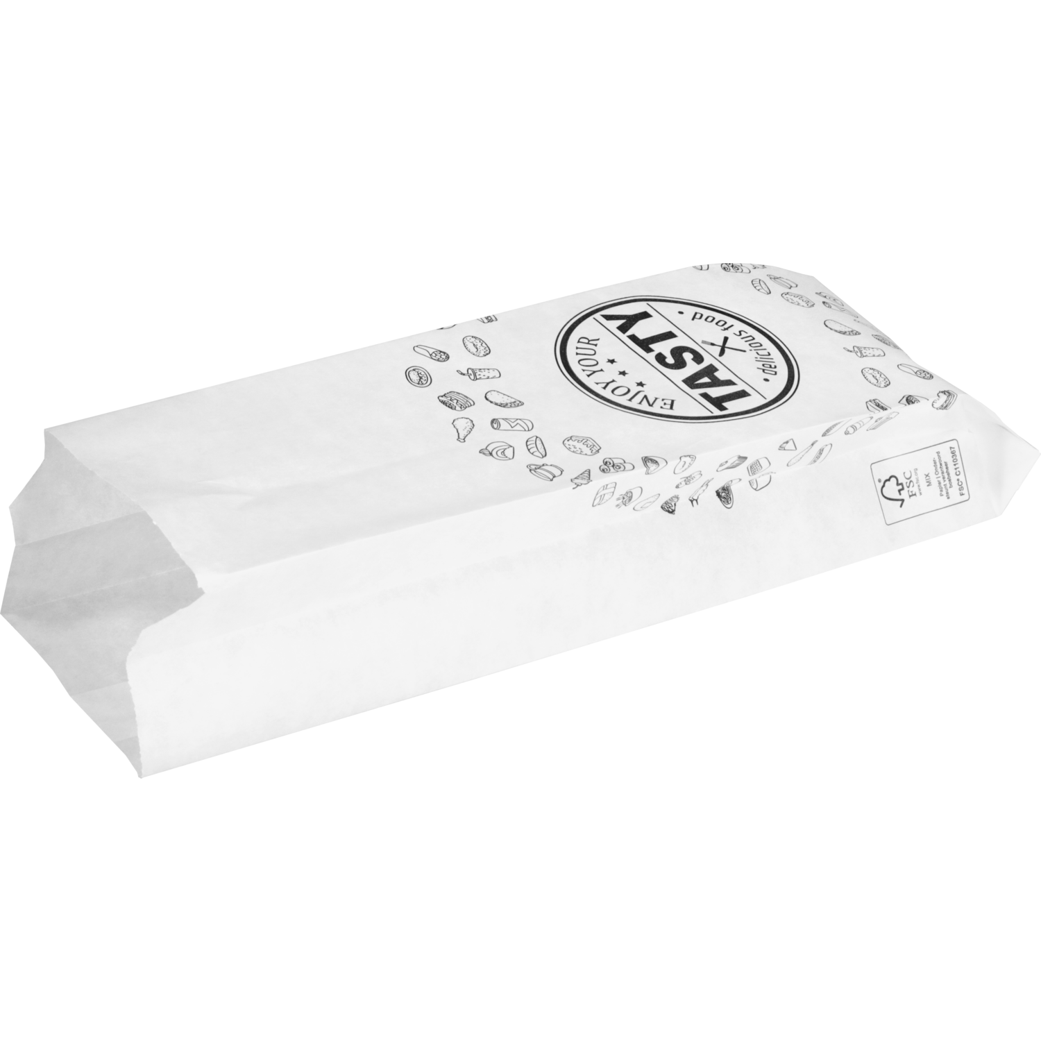 Zak, Frikandelzak, Ersatzpapier, Nr. 10, 9.5/ 3,25x34cm, TASTY, wit 2