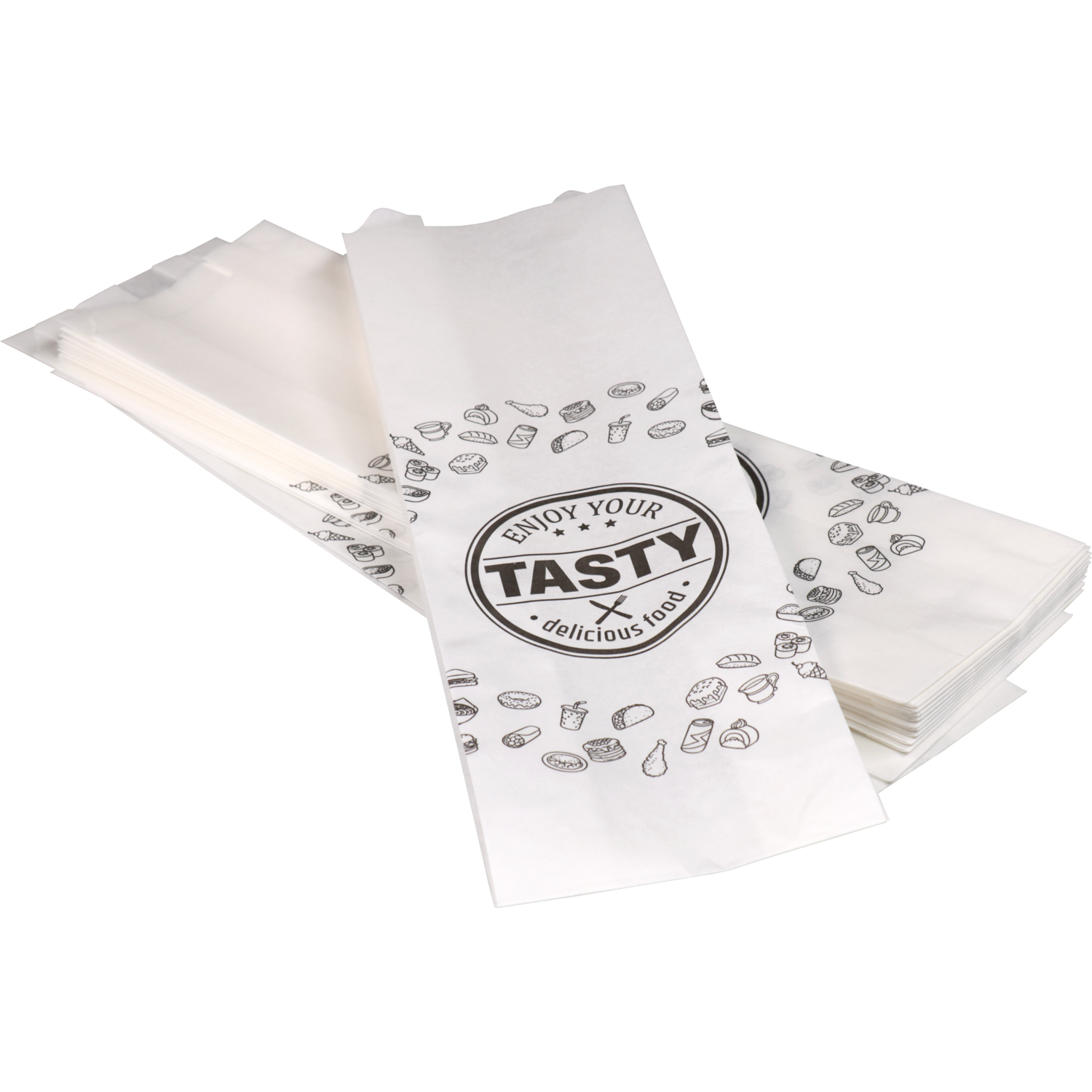 Zak, Frikandelzak, Ersatzpapier, Nr. 10, 9.5/ 3,25x34cm, TASTY, wit 3