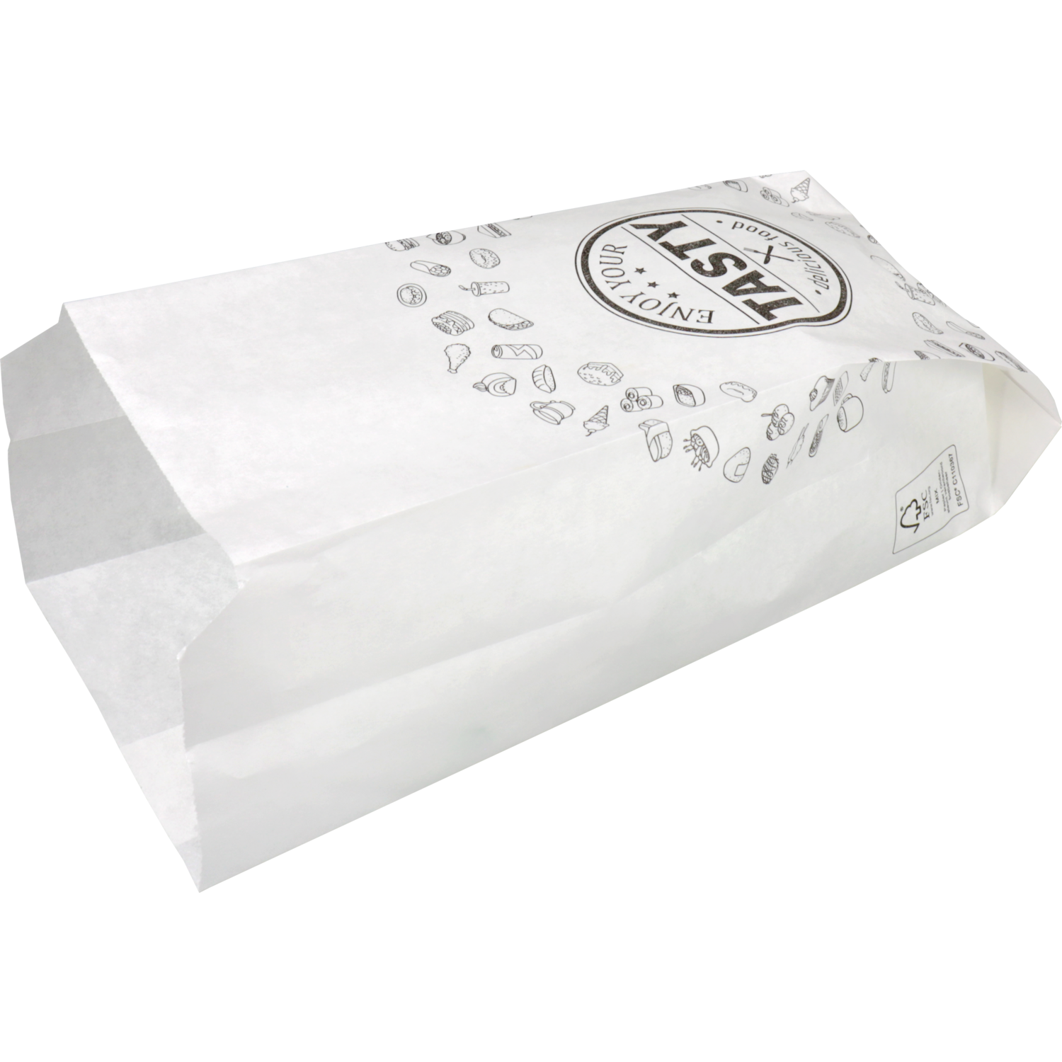 Zak, Snackzak, Ersatzpapier, Nr. 25, 0,5 pond, 11/ 4x29cm, TASTY, wit 2