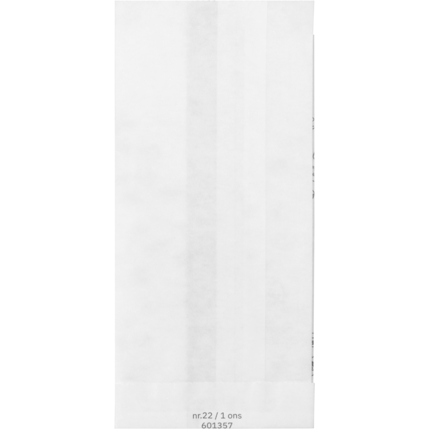 Zak, Snackzak, Ersatzpapier, Nr. 1, 1 ons, 9.5/ 3,25x22cm, TASTY, wit 3