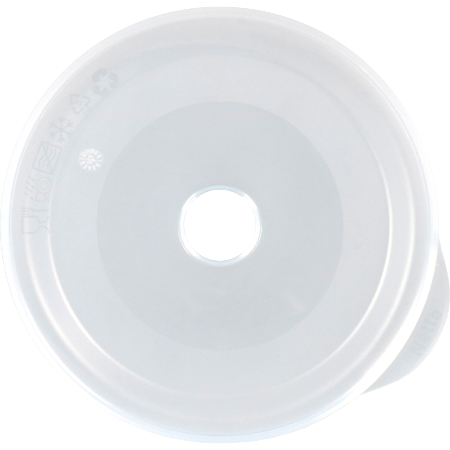 Circ Deksel, PP, rond, reusable, met gat, Ø90mm, transparant 2