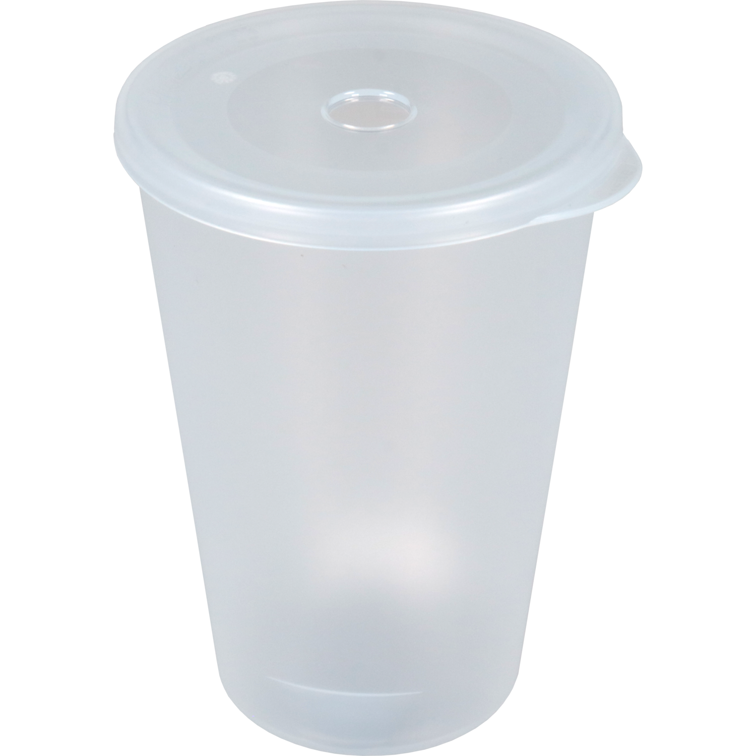 Circ Deksel, PP, rond, reusable, met gat, Ø90mm, transparant 3