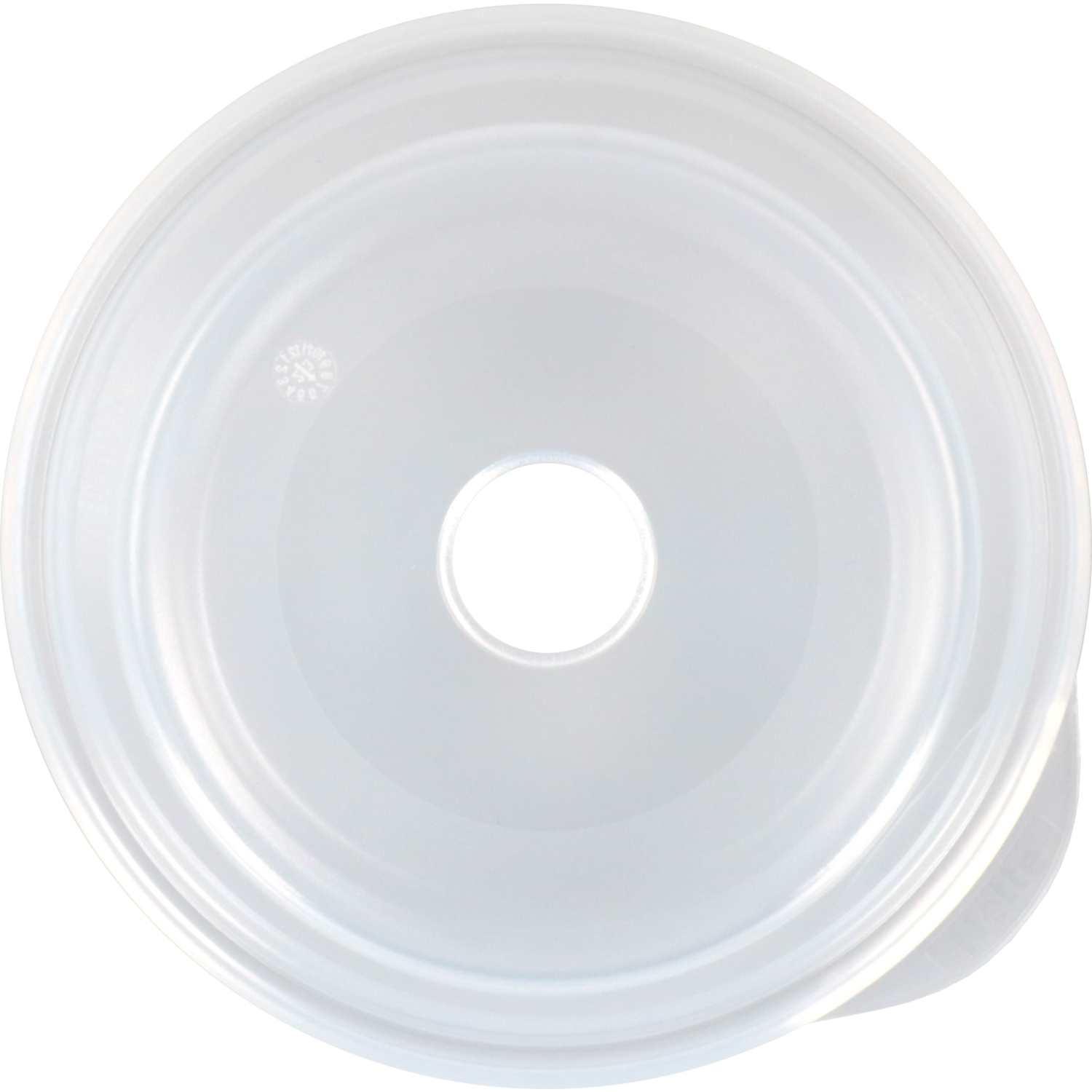 Circ Deksel, PP, dome, reusable, met gat, Ø90mm, transparant 2