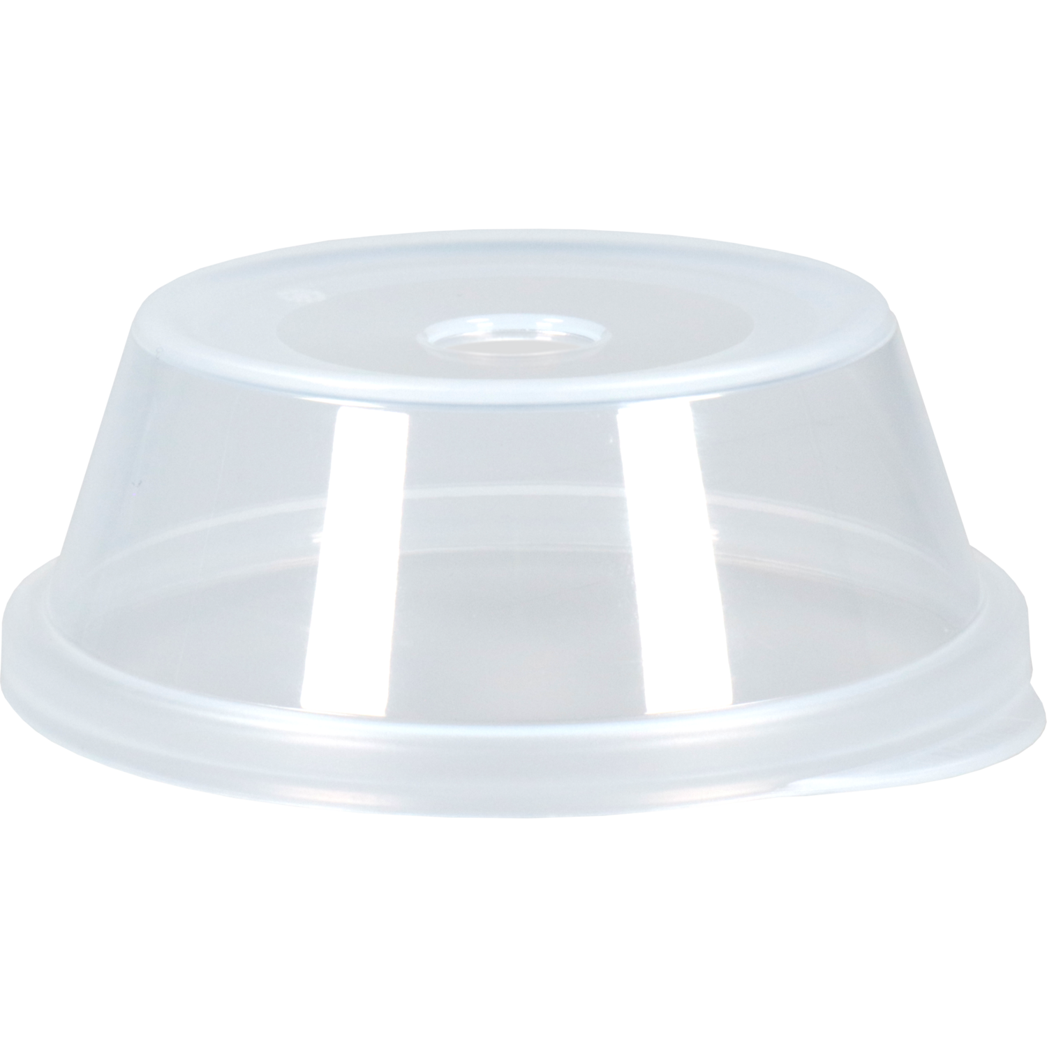 Circ Deksel, PP, dome, reusable, met gat, Ø90mm, transparant 1