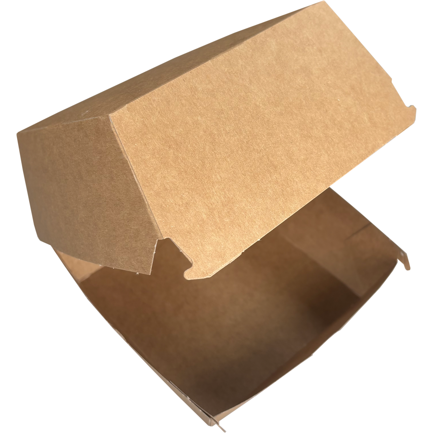 Bak, Karton, hamburgerbox, 120x120x100mm, bruin 2