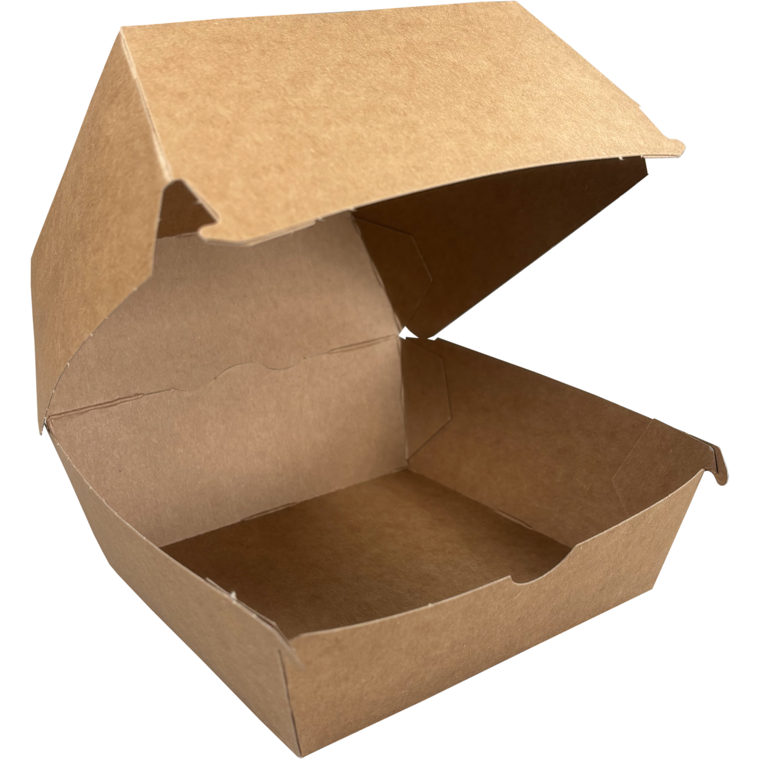 Bak, Karton, hamburgerbox, 120x120x100mm, bruin 3