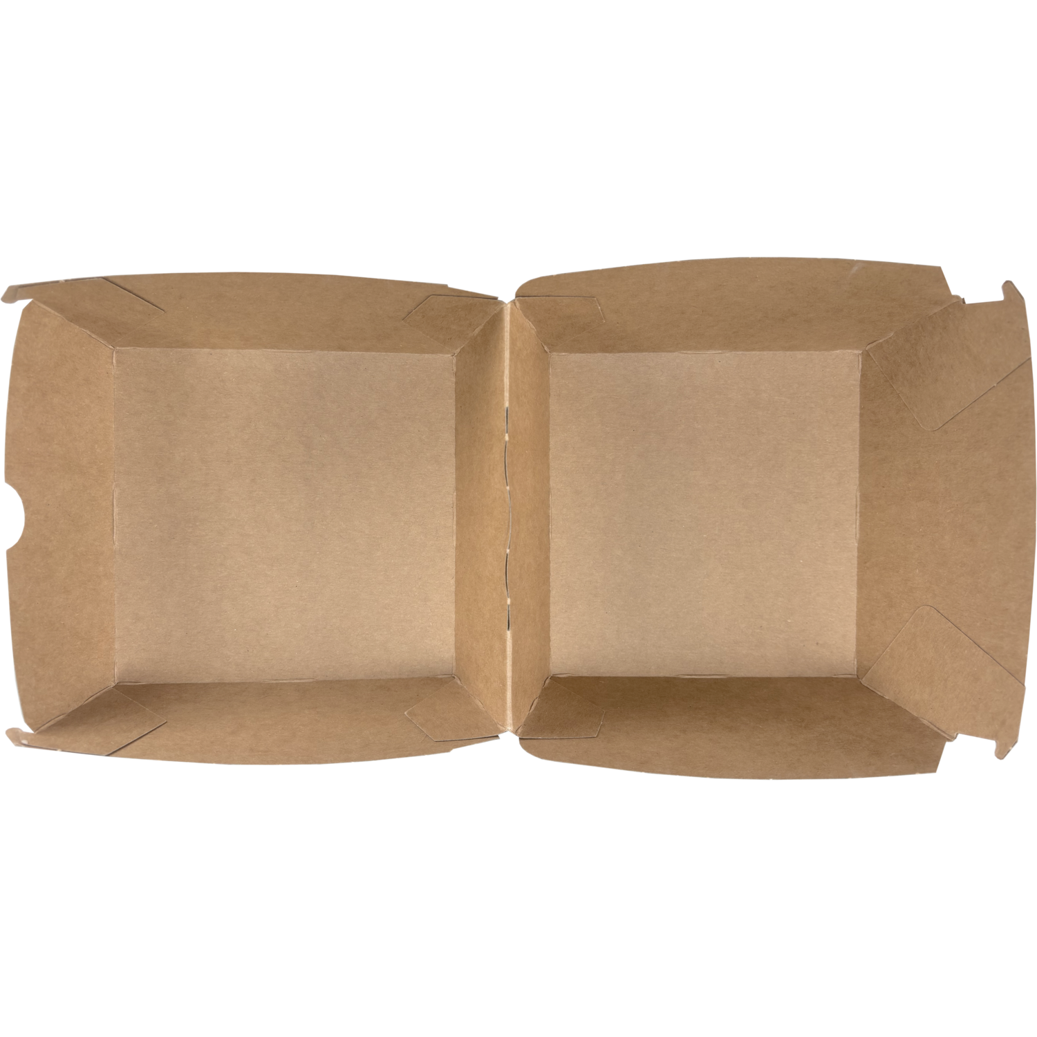 Bak, Karton, hamburgerbox, 120x120x100mm, bruin 4