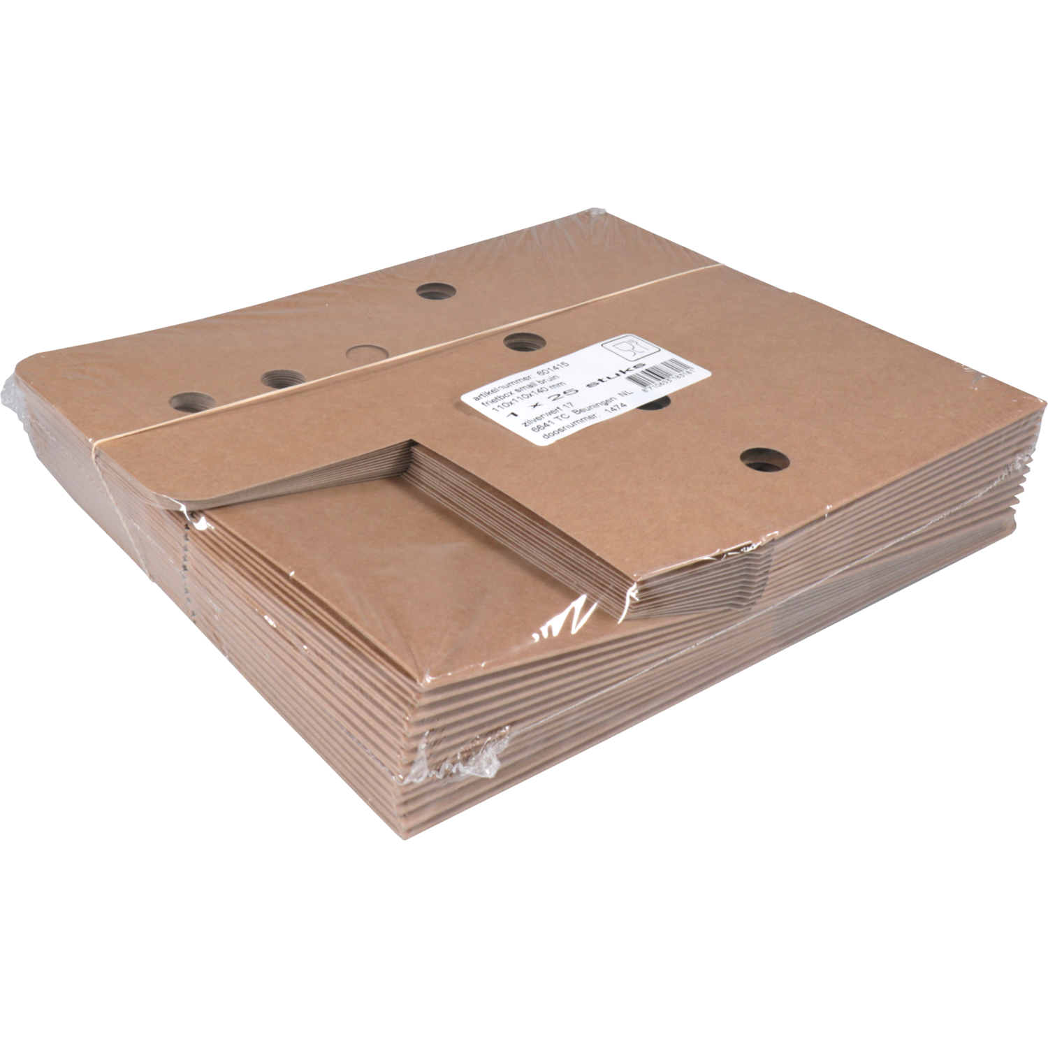 Bak, Karton, fritesbox, 110x110x140mm, bruin 3