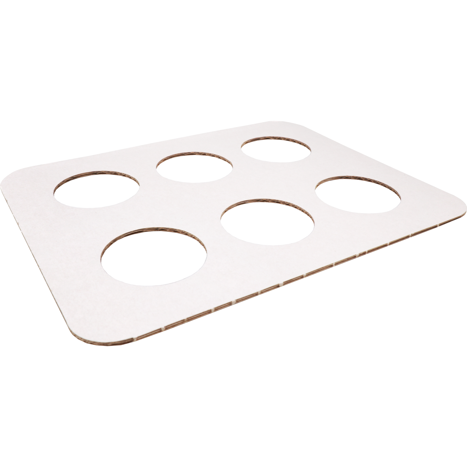 Draagtray, 6-gaats, 280x220x golfkarton, wit 1