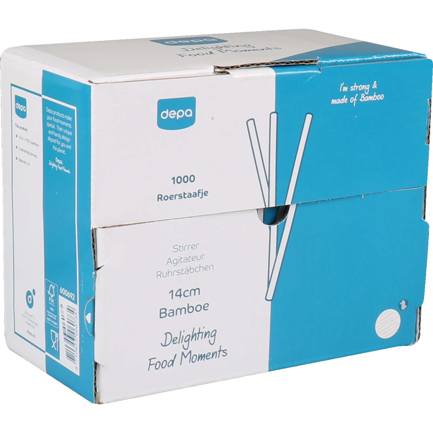 Depa Roerstaafje, bamboe, 140mm, naturel 3