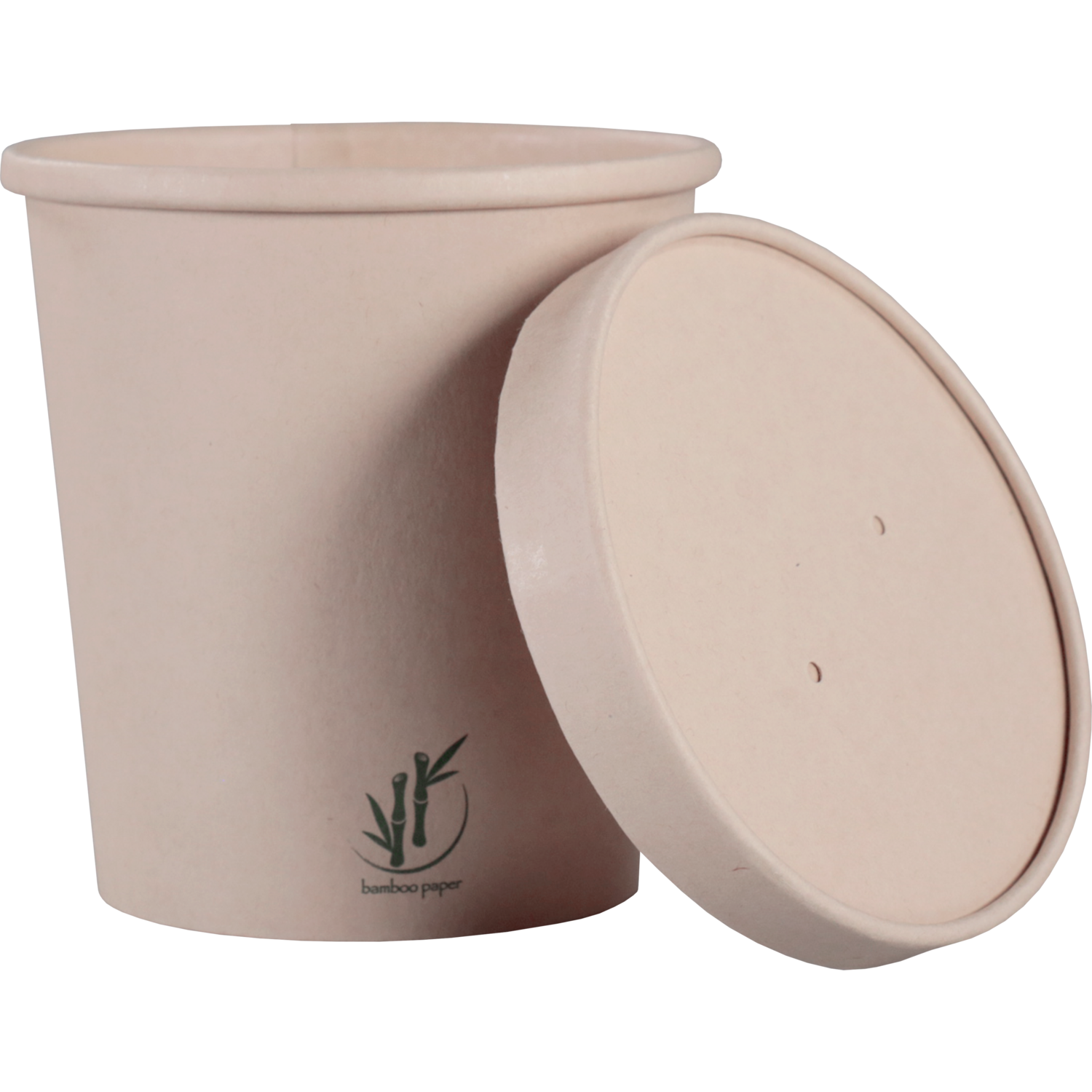 Depa Deksel, soepbeker, Bamboepapier + PE, rond, Ø97mm, naturel 3