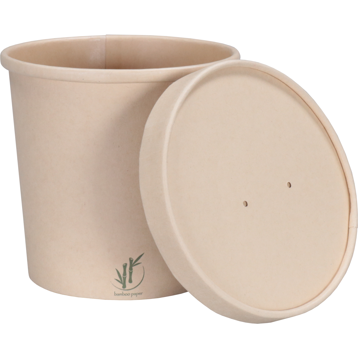 Depa Deksel, soepbeker, Karton + PE, rond, Ø117mm, naturel 3