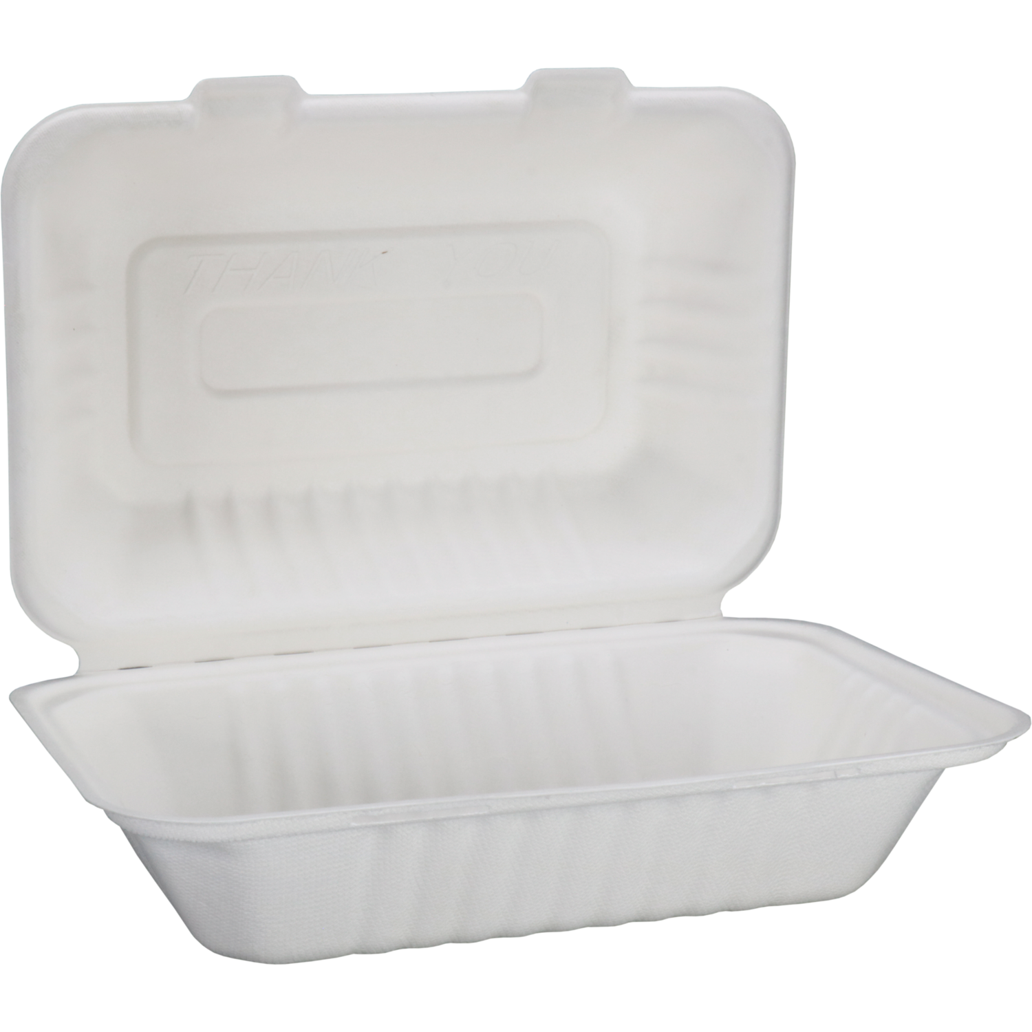Depa Bak, Bagasse (suikerrietpulp), 1000ml, maaltijdbox, 23x15.5x6.5cm, wit 3