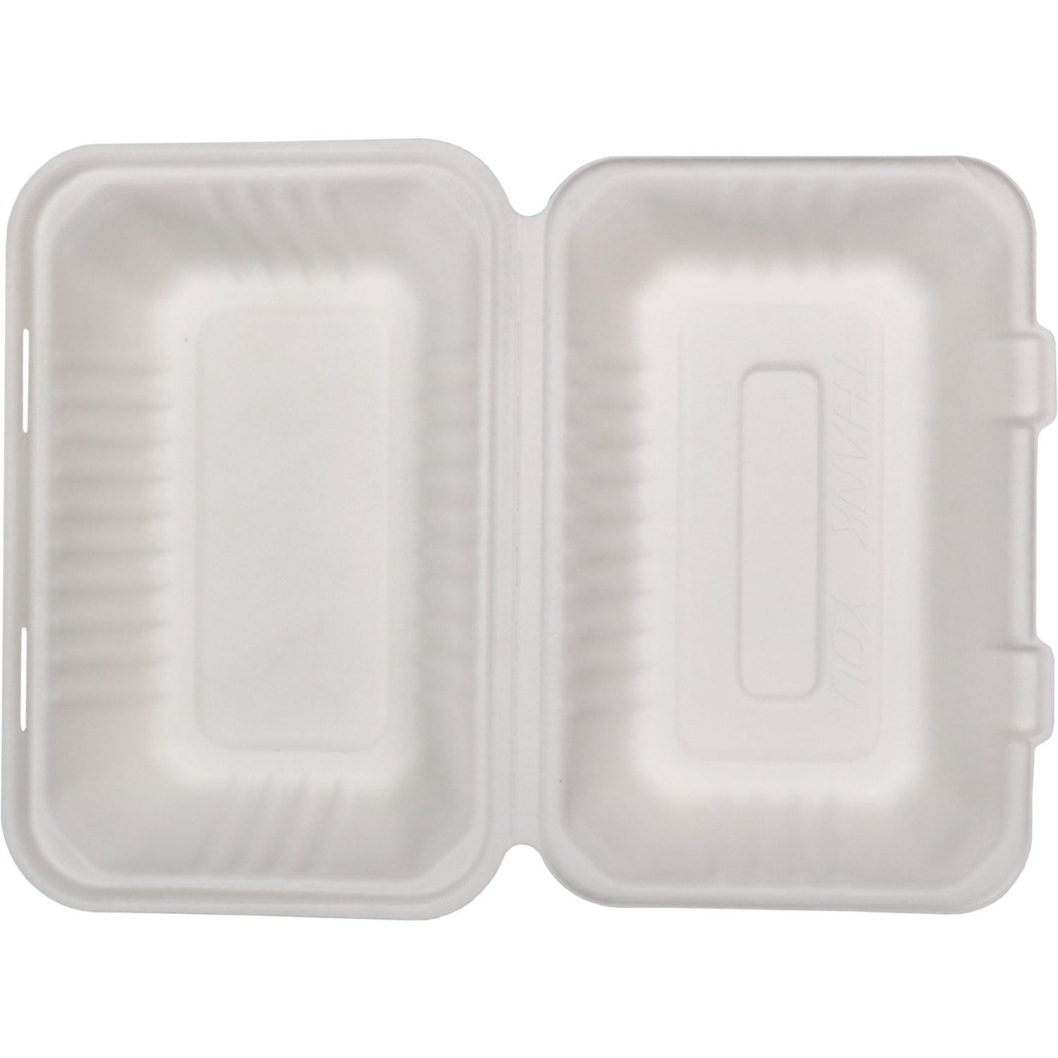 Depa Bak, Bagasse (suikerrietpulp), 1000ml, maaltijdbox, 23x15.5x6.5cm, wit 5