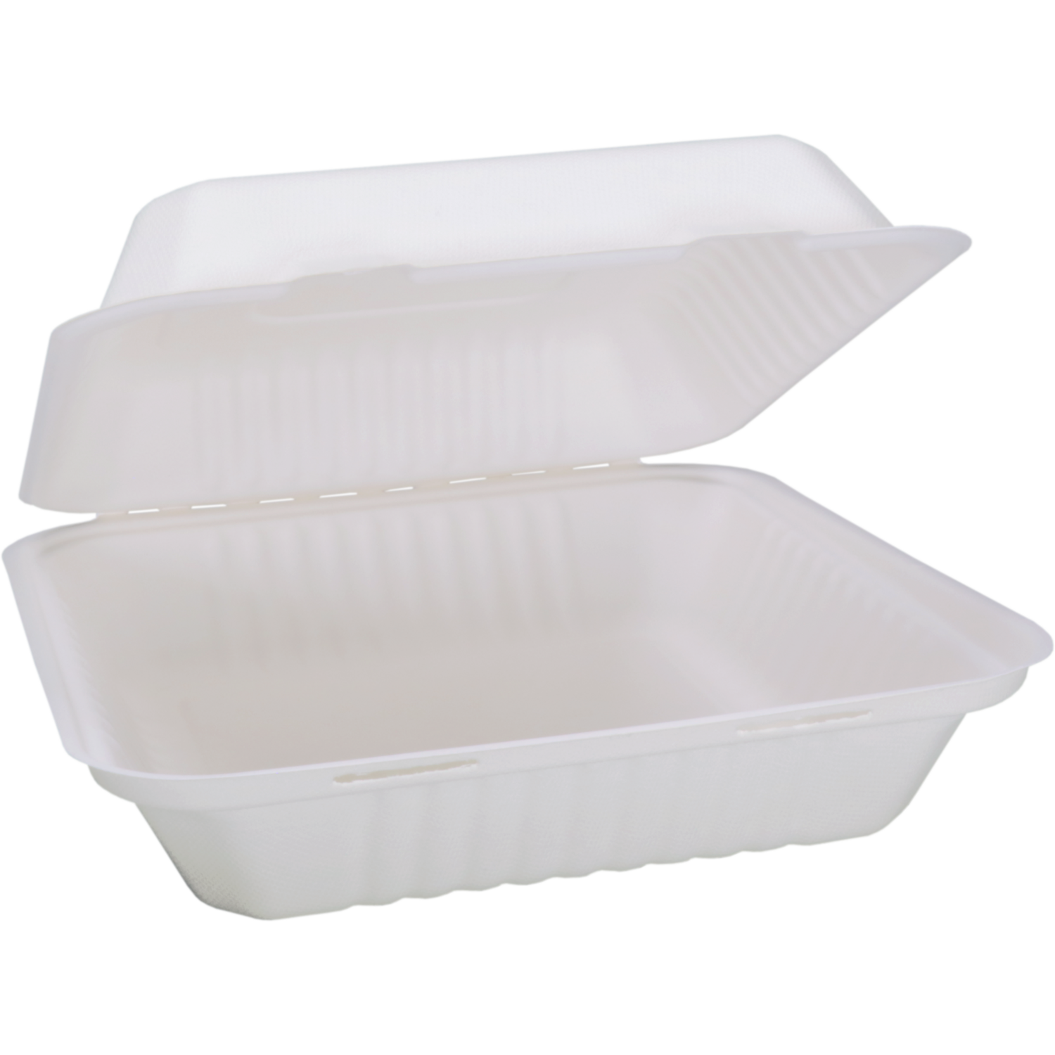 Depa Bak, Bagasse (suikerrietpulp), 1200ml, maaltijdbox, 23x23x7.8cm, wit 2