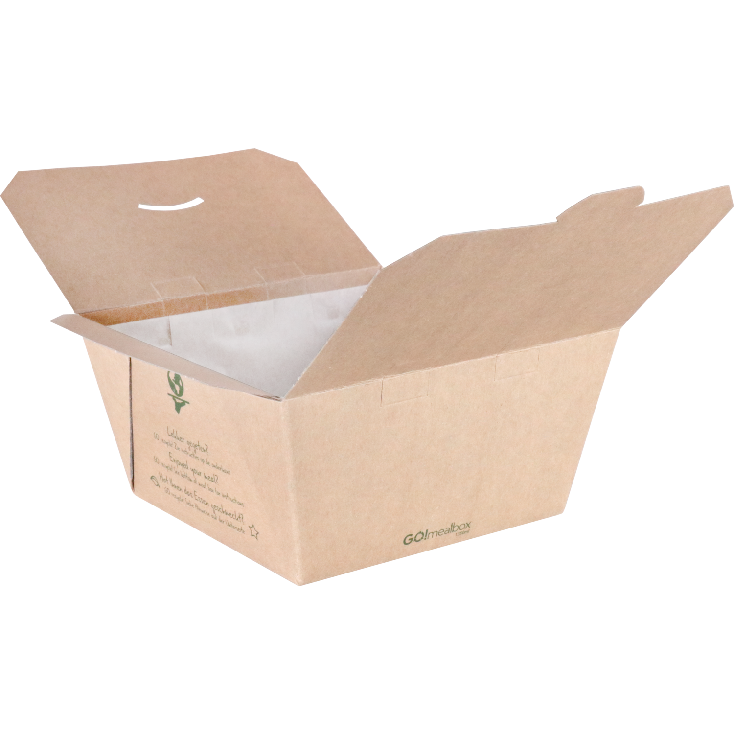 Fonkels Go!Mealbox, 1350ml, 15x15x7.5cm, karton, bruin 2