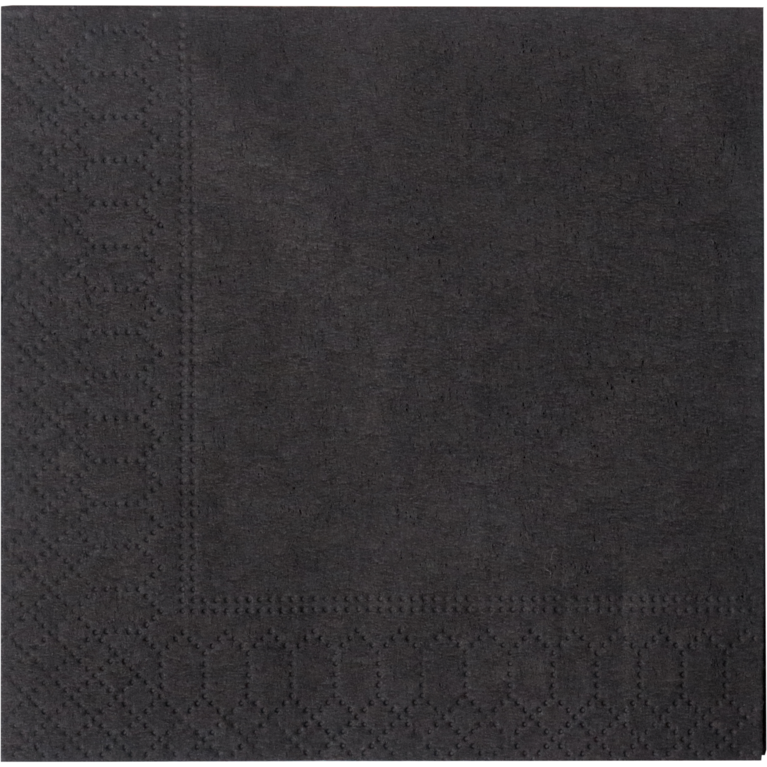 Servet, 1/4 vouw, 2-laags, 24x24cm, papier, zwart 1