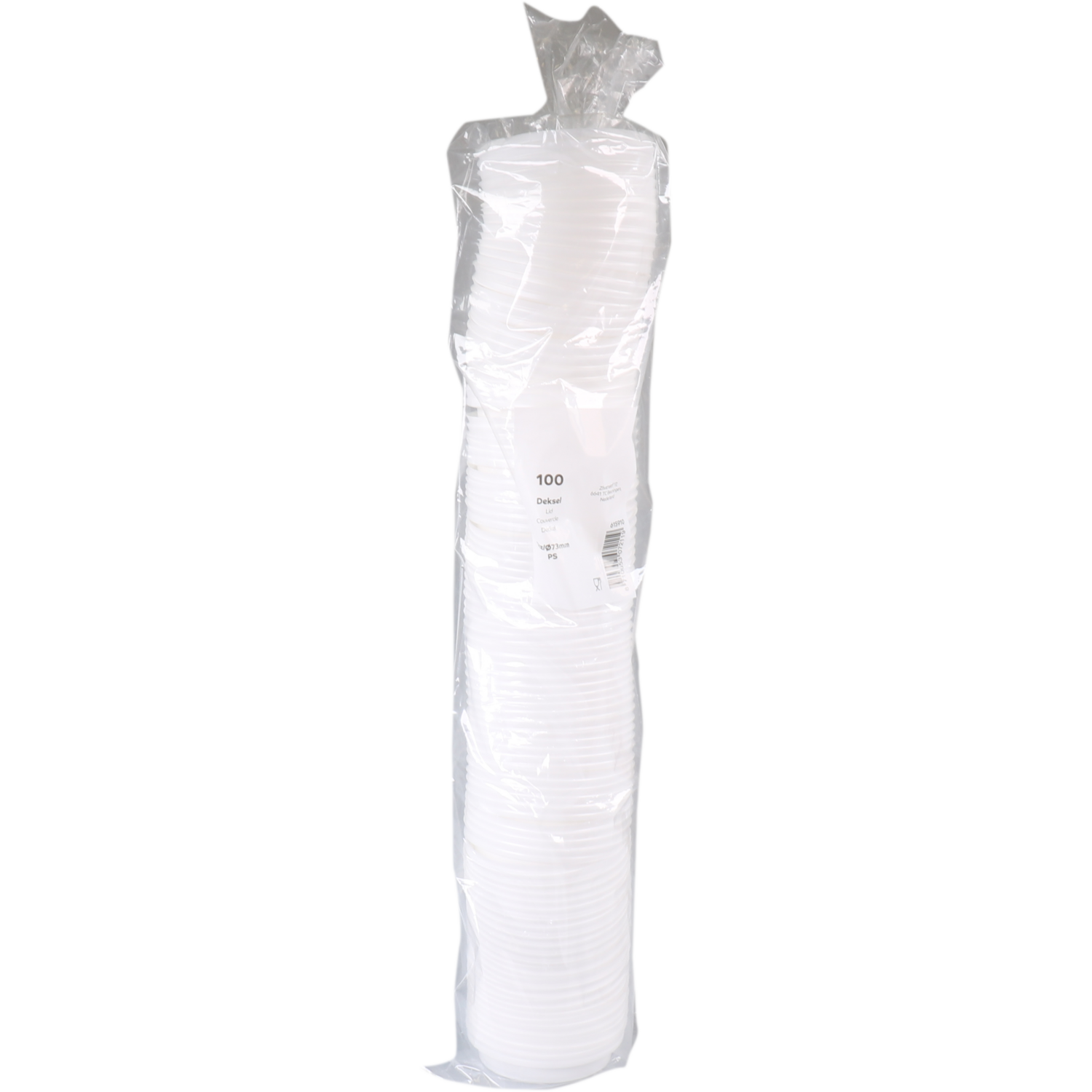 Deksel, PS, met drinkgat, Ø73mm, wit 2