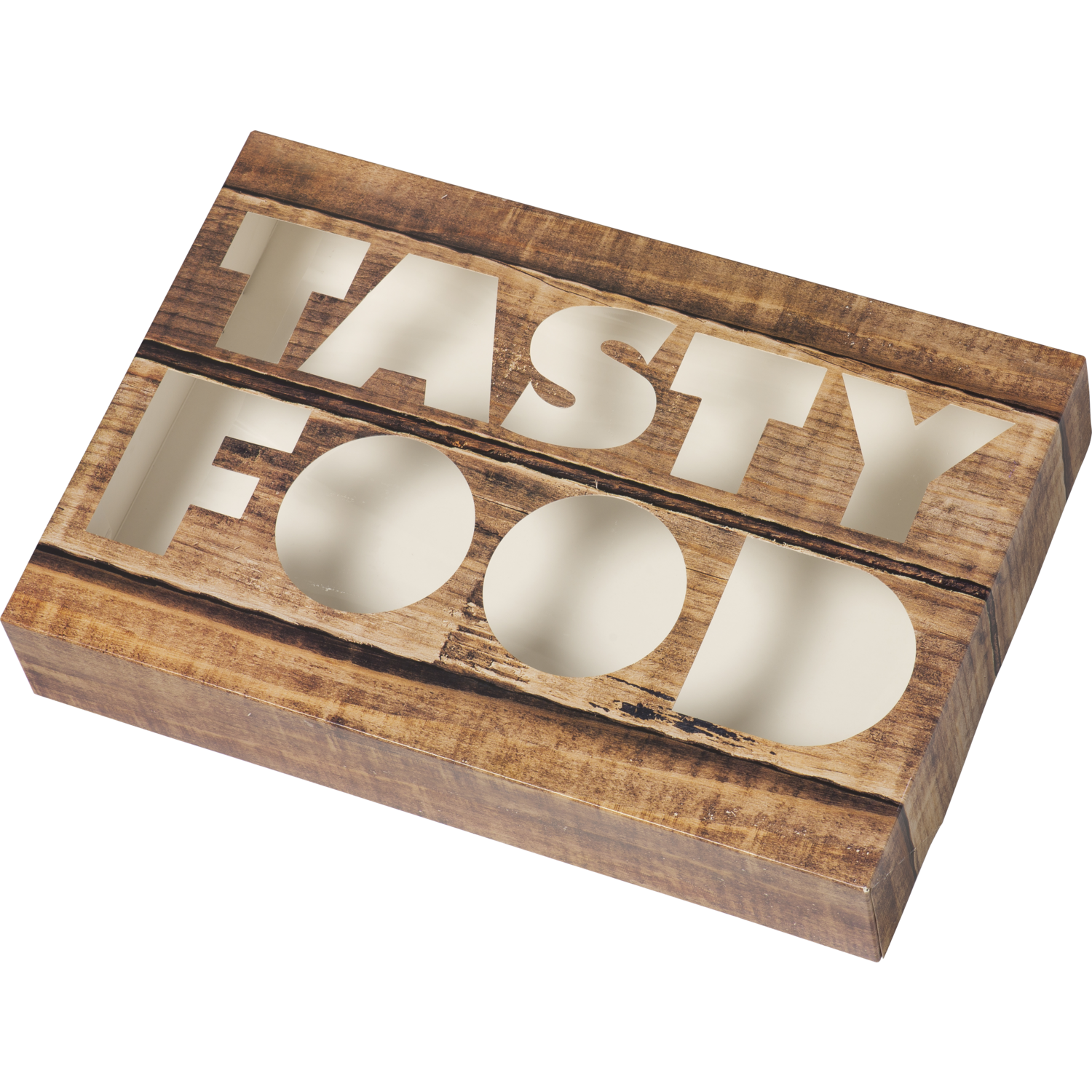  Cateringdoos, Tastyfood, karton + PP, 464x313x80mm, bruin 1