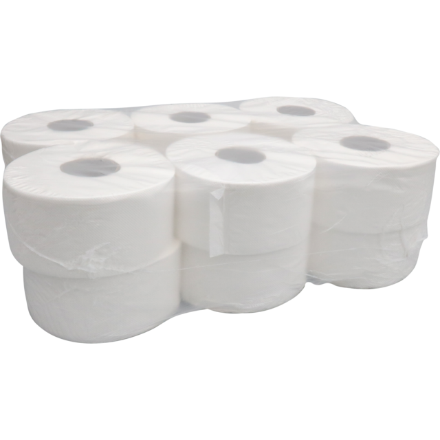 Toiletpapier, Mini Jumbo, 2-laags, 150m, wit 4