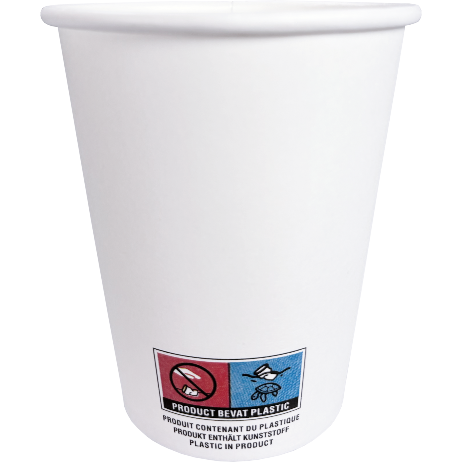  Koffiebeker, Karton + PE, 250ml, 8oz, Ø80mm, wit 2