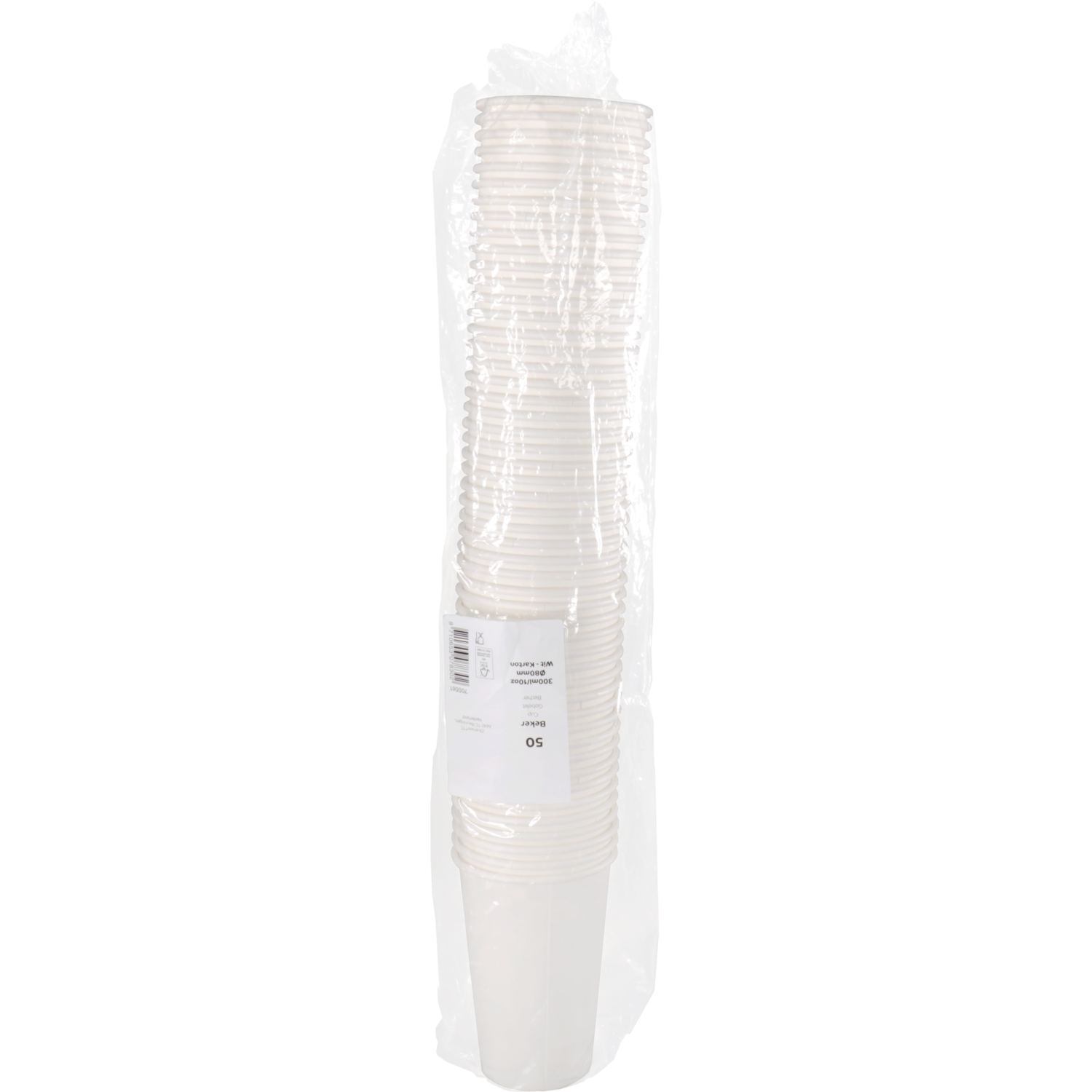  Koffiebeker, Karton + PE, 300ml, 10oz, Ø80mm, wit 2