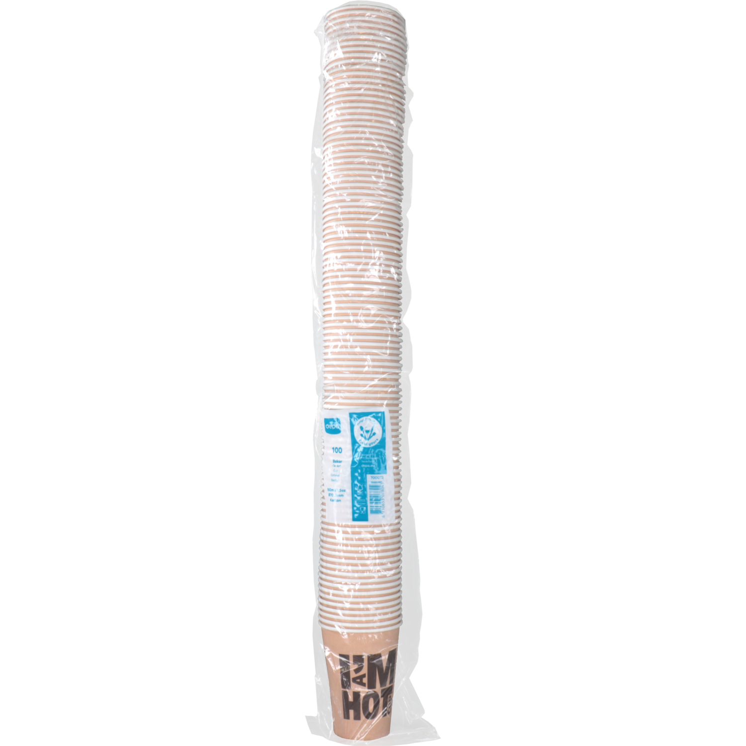 Depa, Koffiebeker, I´M a HOT cup, Karton + PE, 180ml, 7.5oz, Ø70.3mm, bruin 2