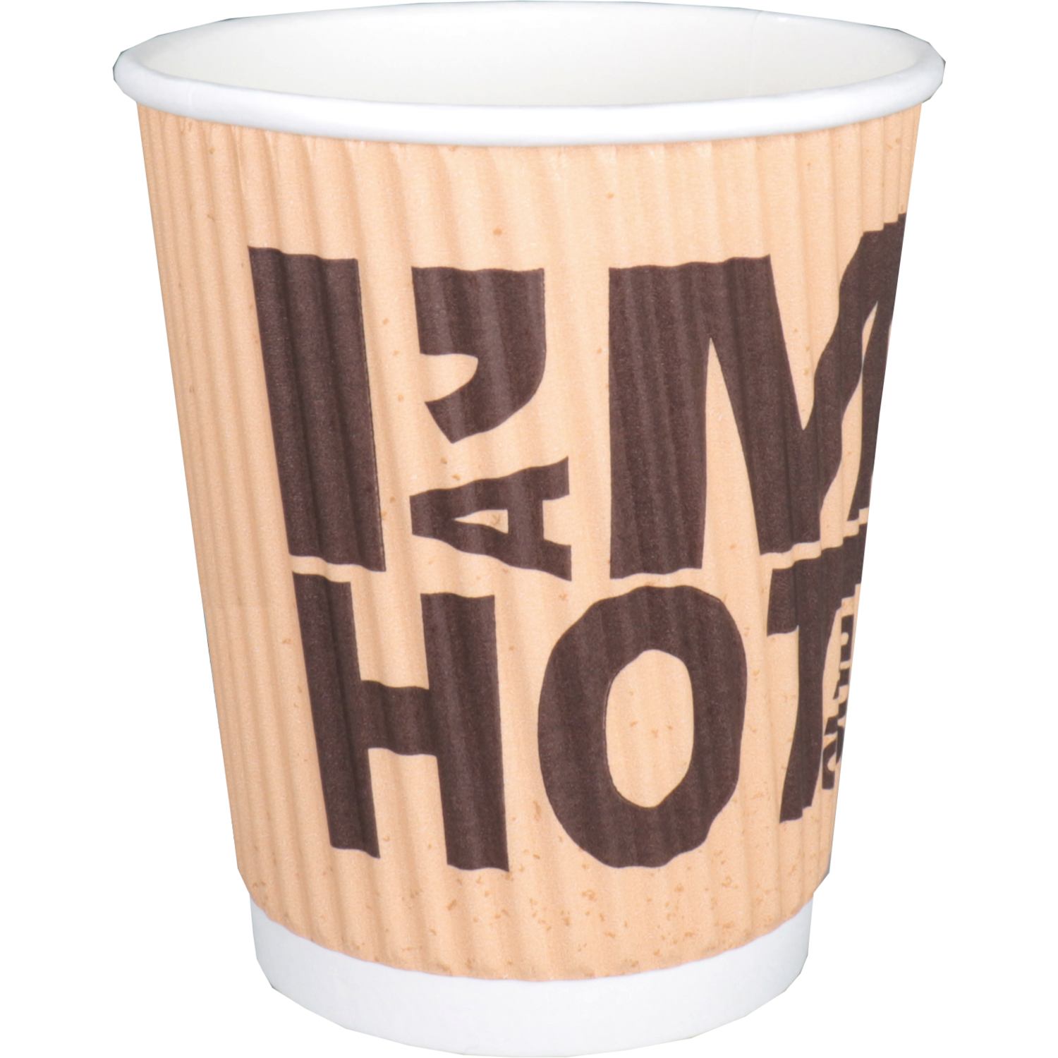 Depa, Koffiebeker, I´M a HOT cup, Karton + PE, dubbelwandig, 250ml, 8oz, Ø80mm, bruin 1