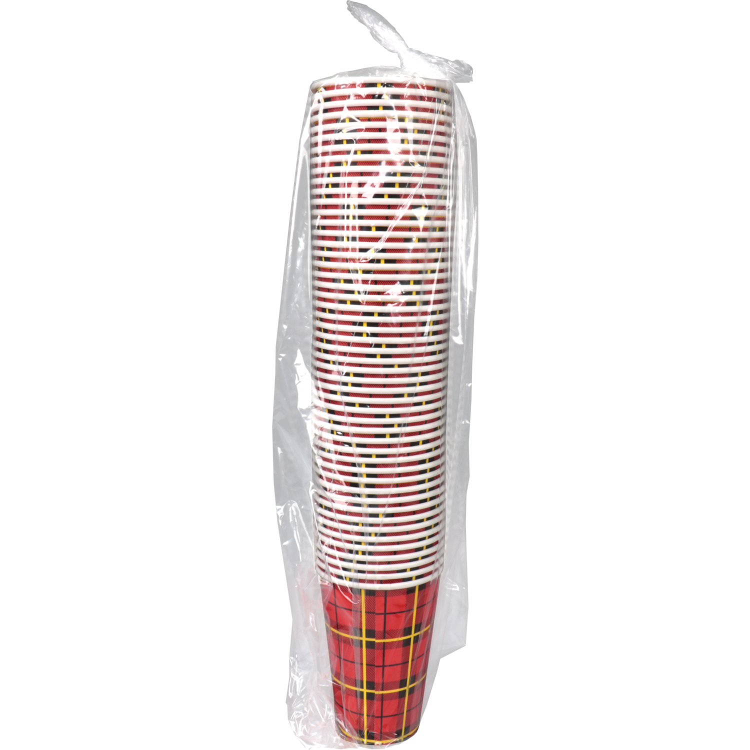  Koffiebeker, Schotse ruit, Karton + PE, 180ml, 7.5oz, Ø70.3mm,  2