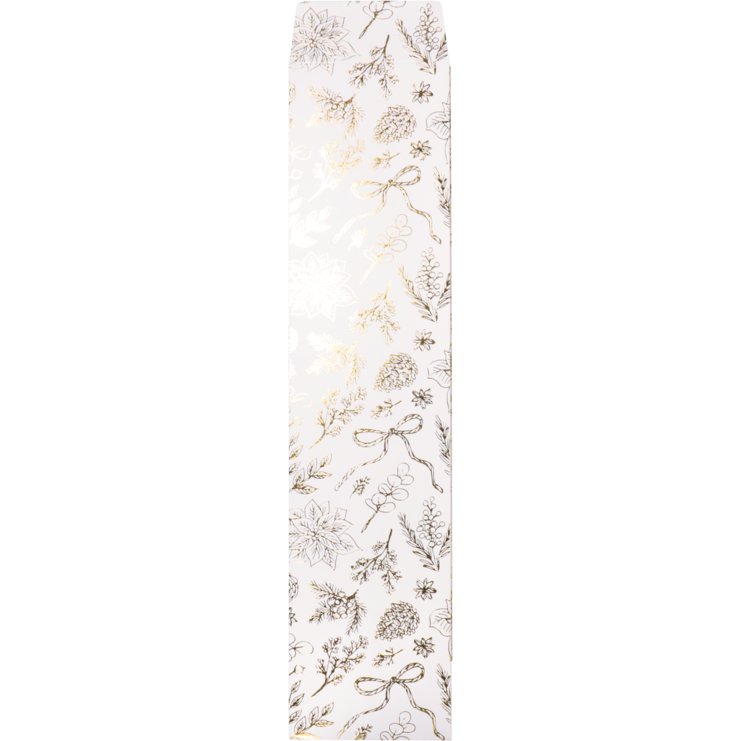Fleszak, 9.5x41x9.5cm, Botanical, papier + PE, wit/goud 3