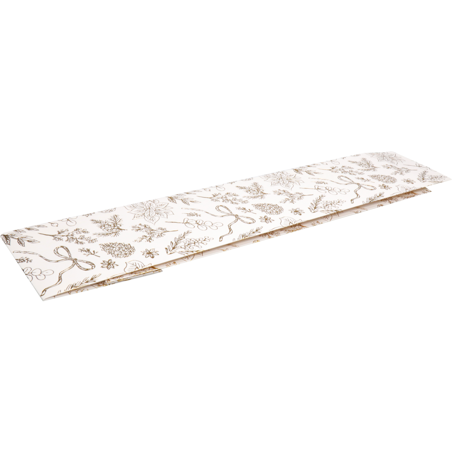 Fleszak, 9.5x41x9.5cm, Botanical, papier + PE, wit/goud 5