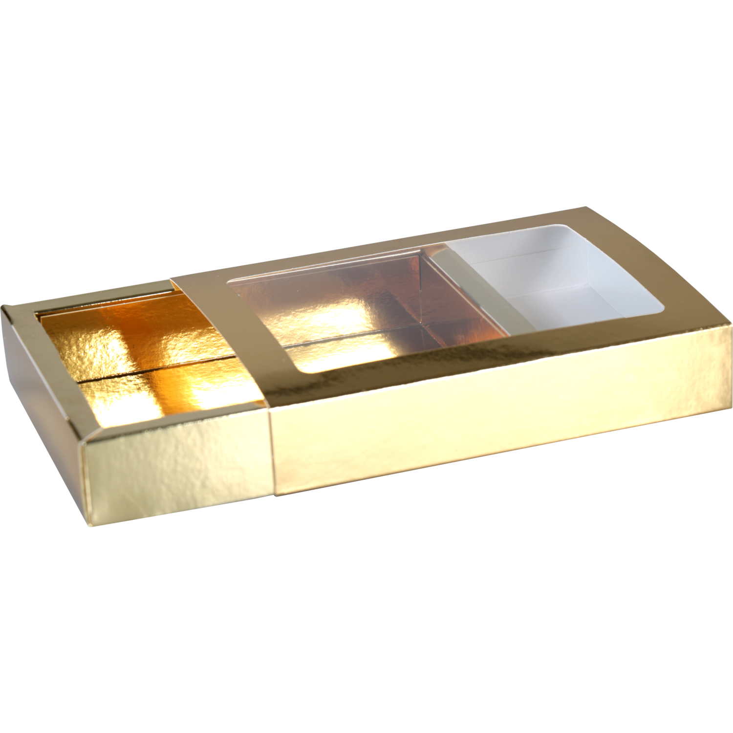  Chocoladeletterdoos, GK1, karton + PET, 129x89x24mm, Sinterklaas, goud 2