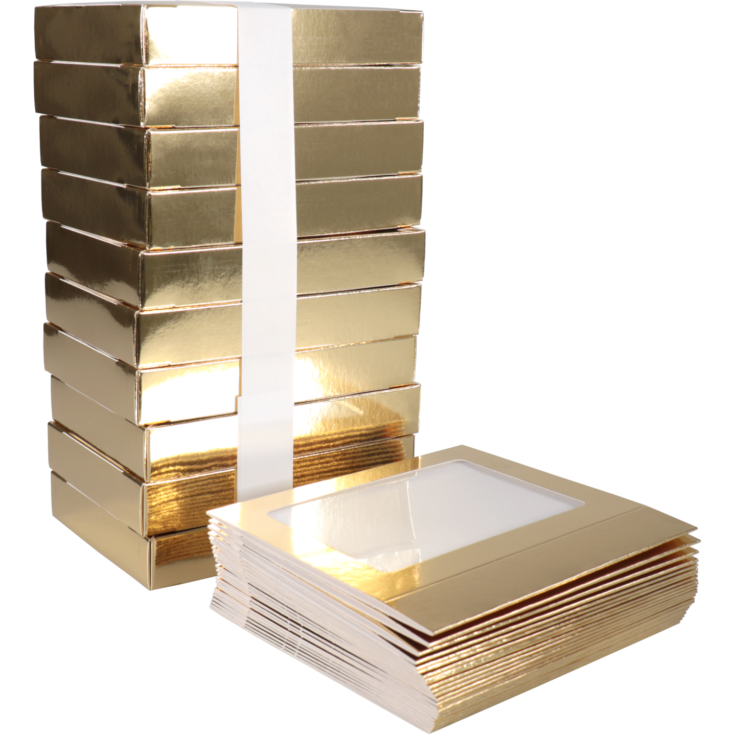  Chocoladeletterdoos, GK1, karton + PET, 129x89x24mm, Sinterklaas, goud 4